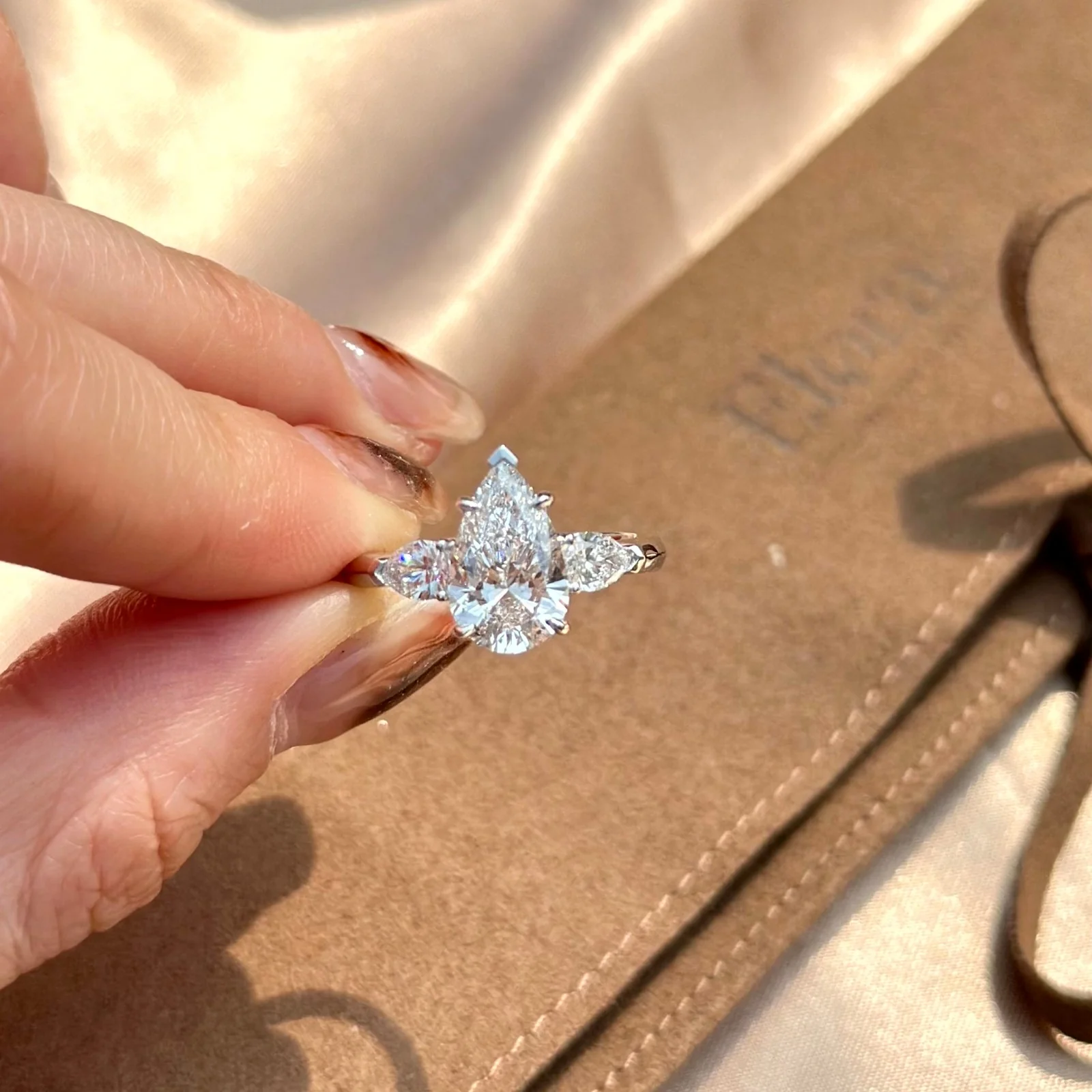 Gracie-Pear Cut Lab Grown Diamond Ring - Image 7