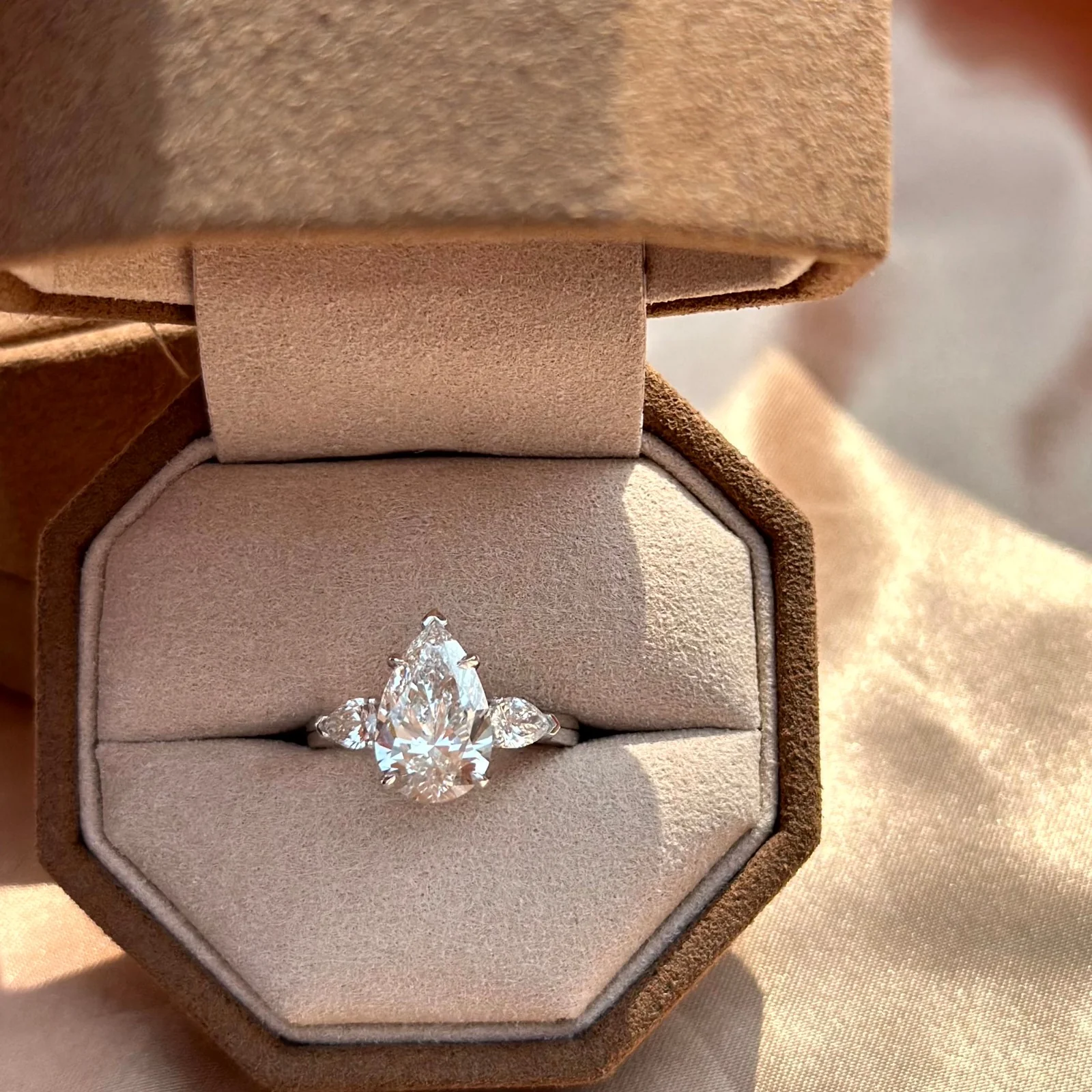 Gracie-Pear Cut Lab Grown Diamond Ring - Image 8