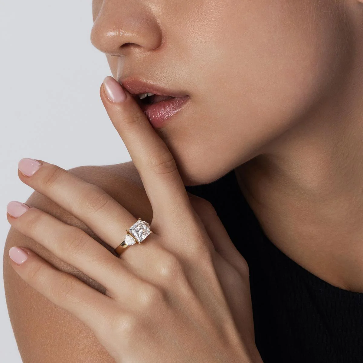 Hailey-Princess Cut Lab Grown Diamond Ring - Image 4