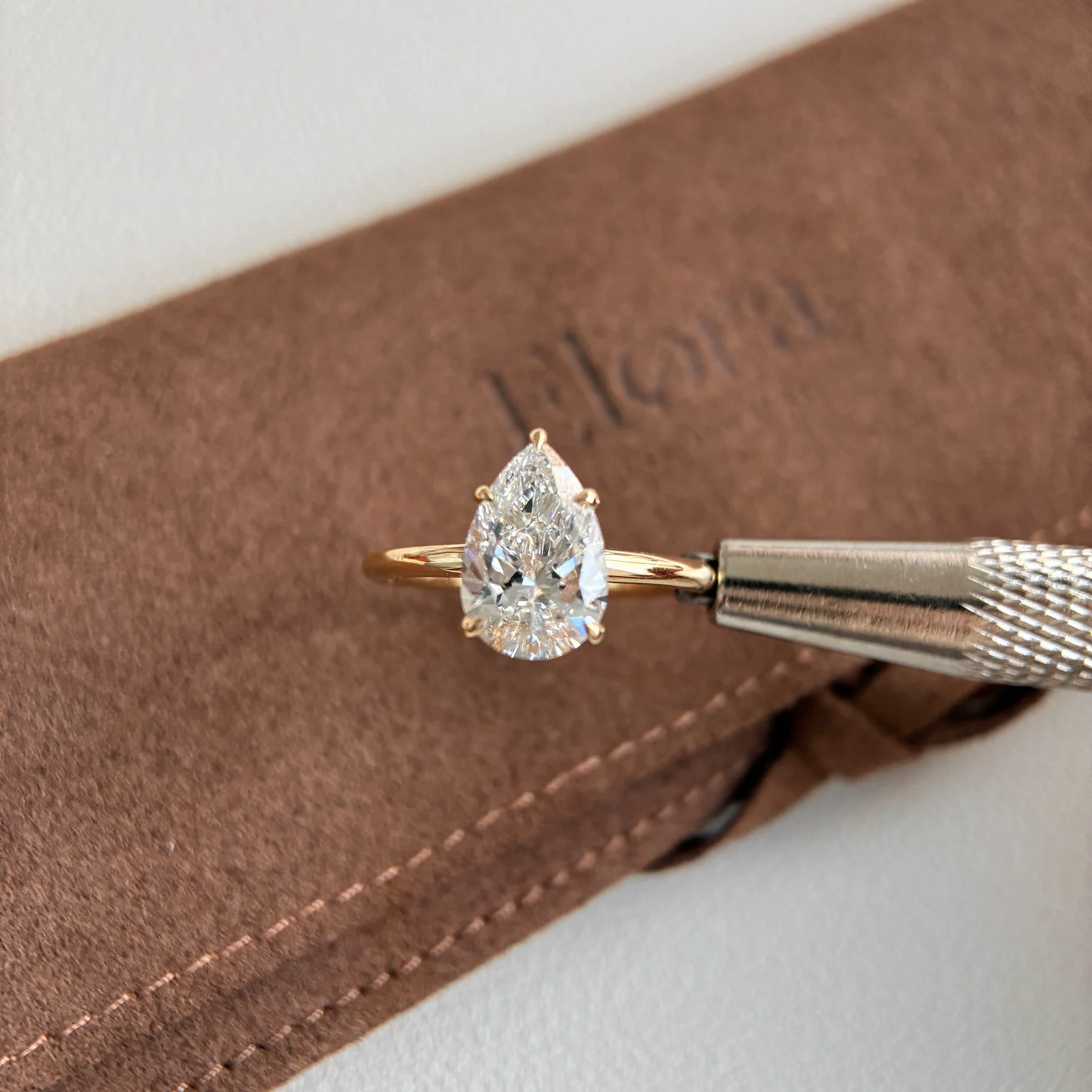 Hannah-2.09ct Pear Cut Lab Grown Diamond Ring
