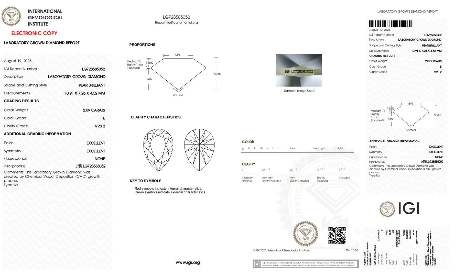Hannah-2.09ct Pear Cut Lab Grown Diamond Ring - Image 4