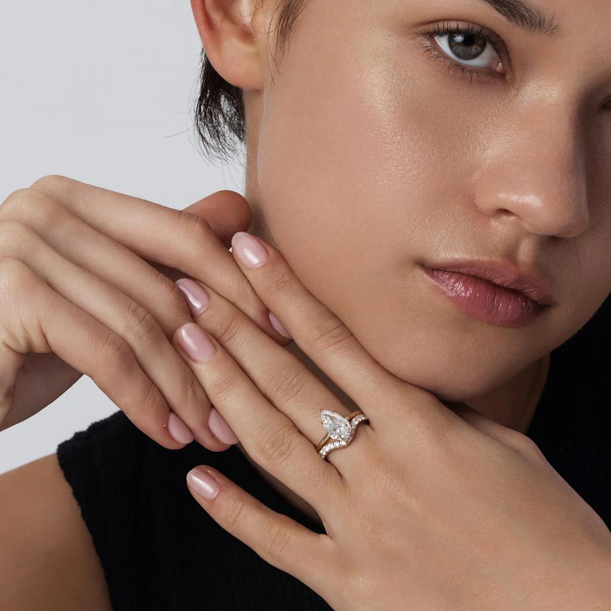 Hannah-Pear Cut Lab Grown Diamond Ring - Image 5