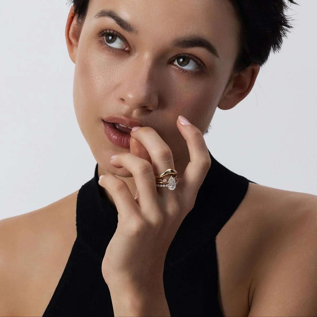Hannah-Pear Cut Lab Grown Diamond Ring - Image 6