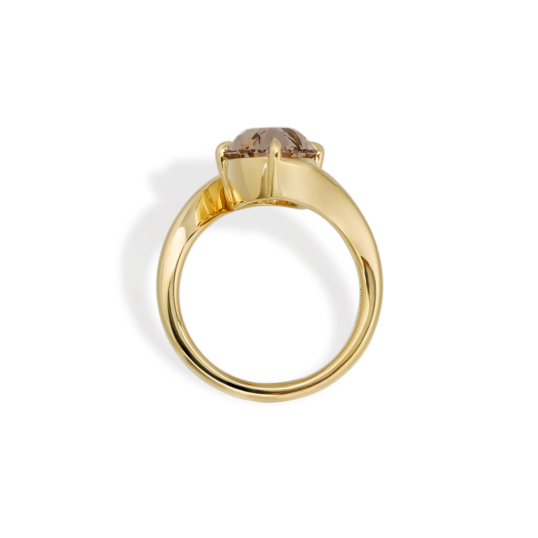 Harper-Champagne Old Mine Oval Lab Grown Diamond Ring - Image 2