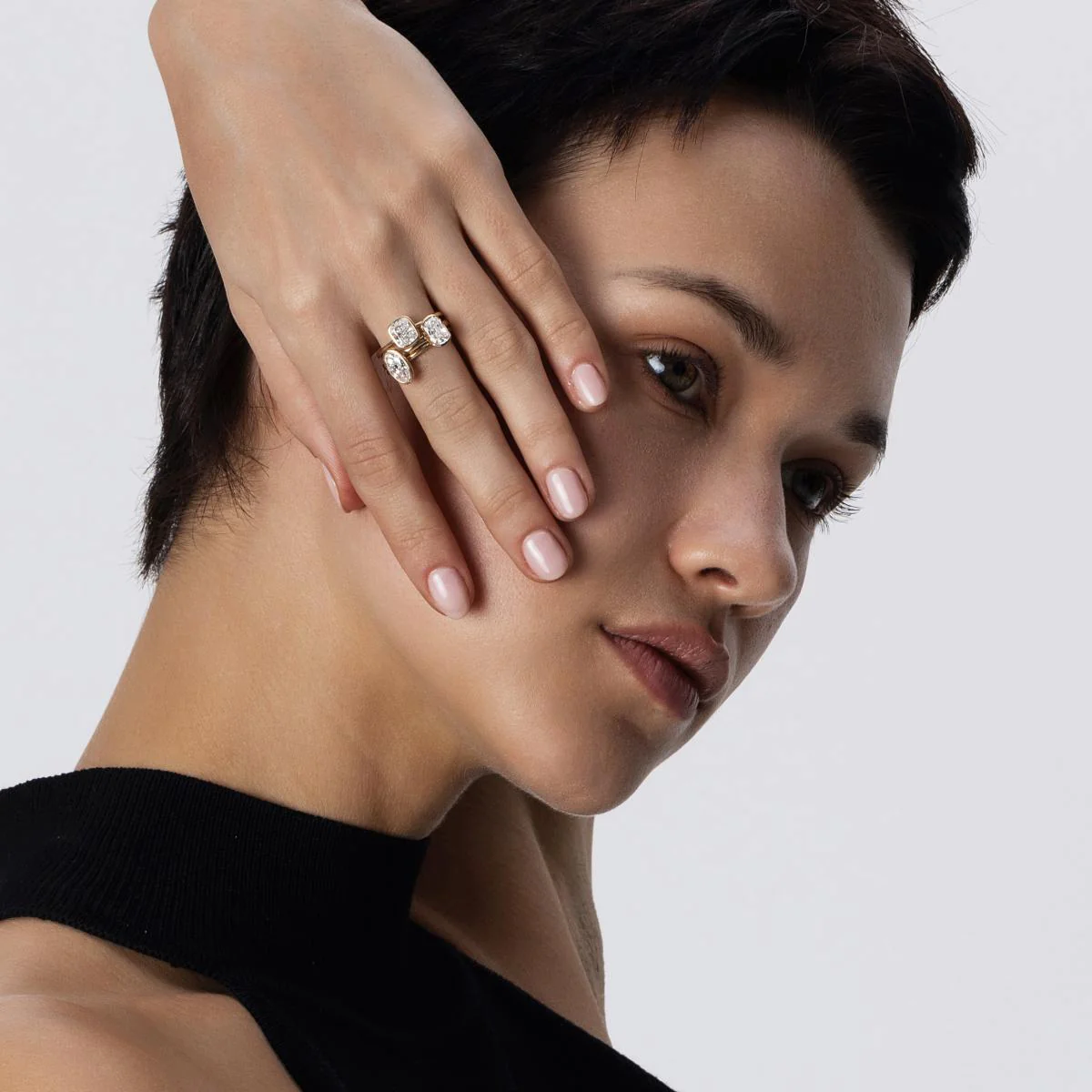 Hazel-Cushion Cut Lab Grown Diamond Ring - Image 4
