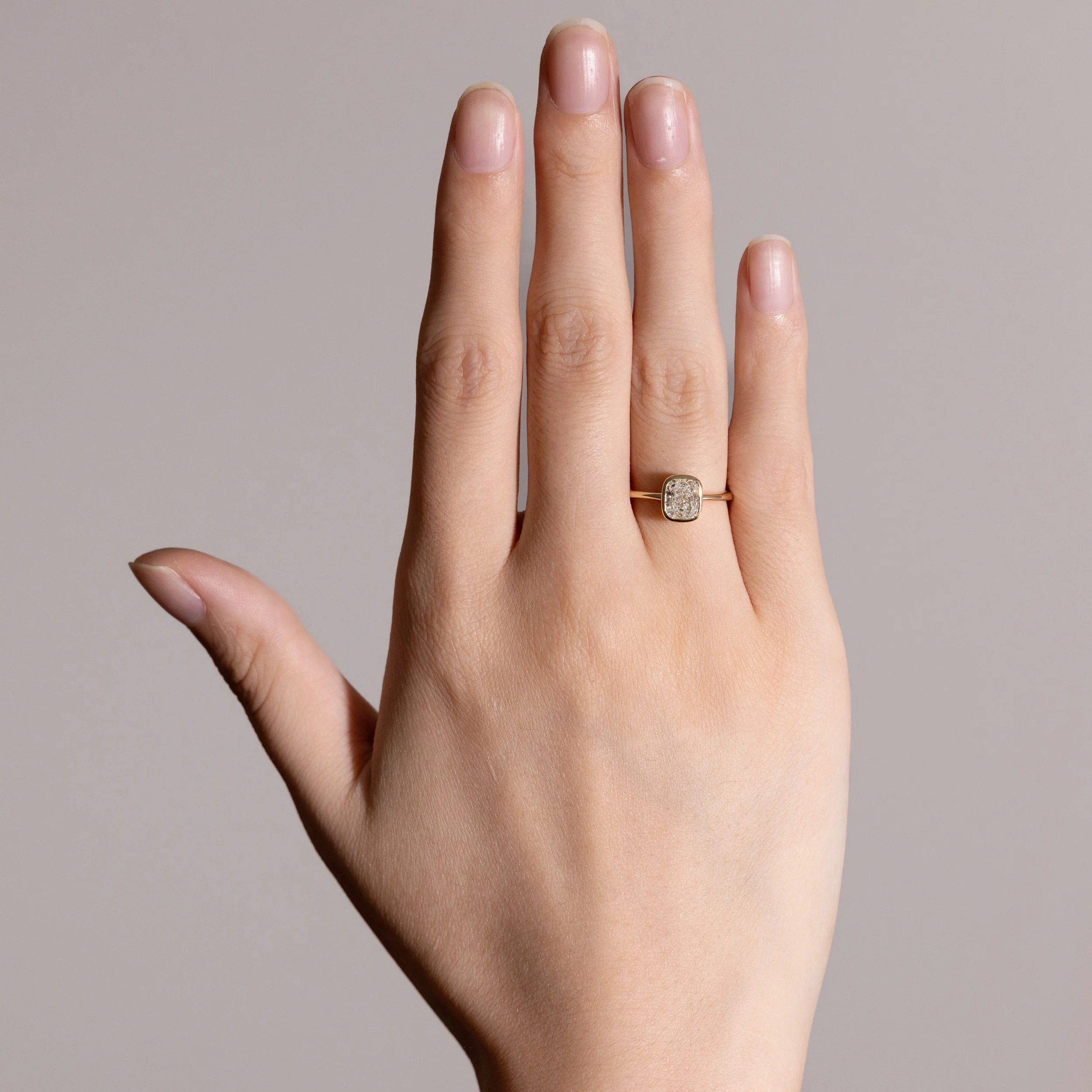 Hazel-Cushion Cut Lab Grown Diamond Ring - Image 5