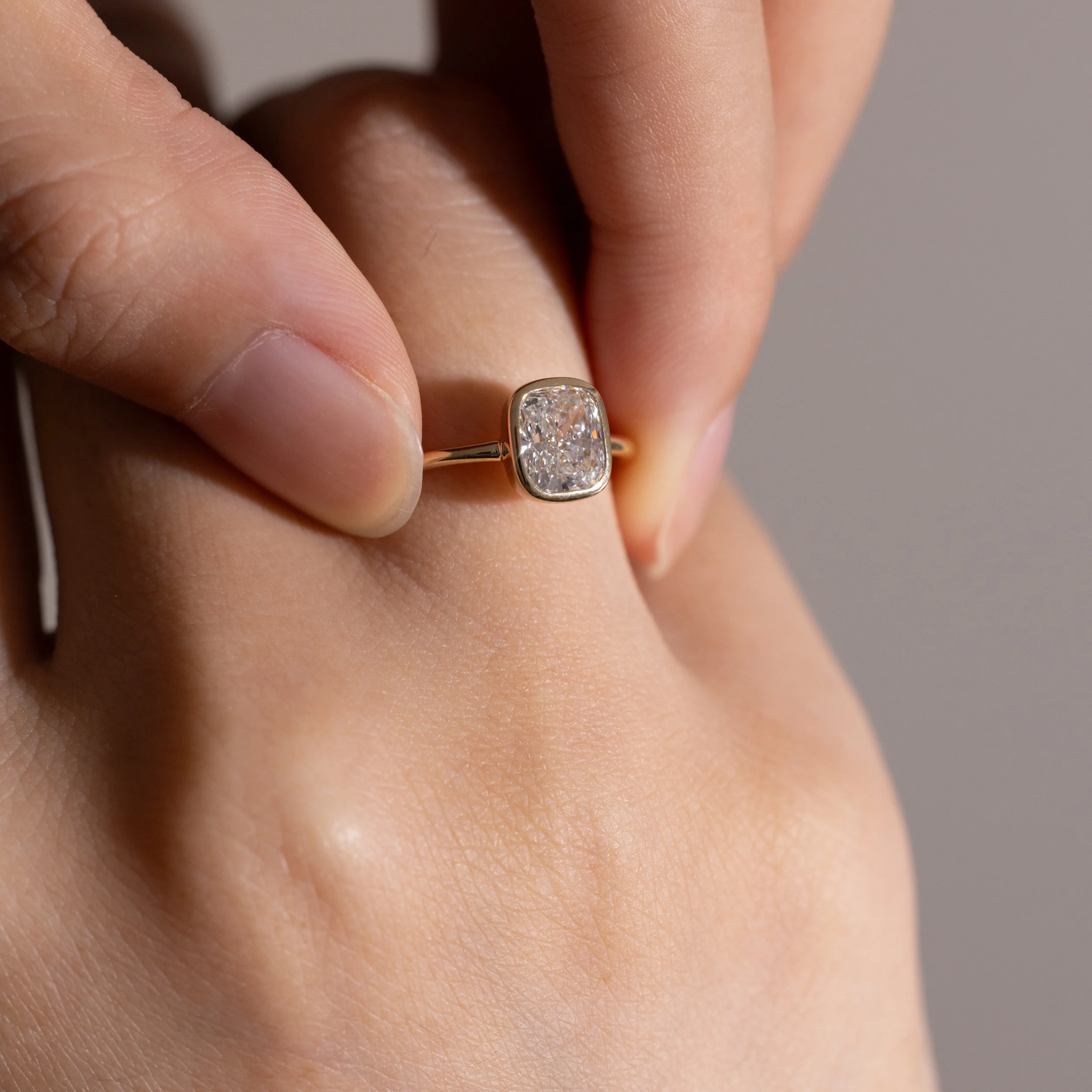 Hazel-Cushion Cut Lab Grown Diamond Ring - Image 6