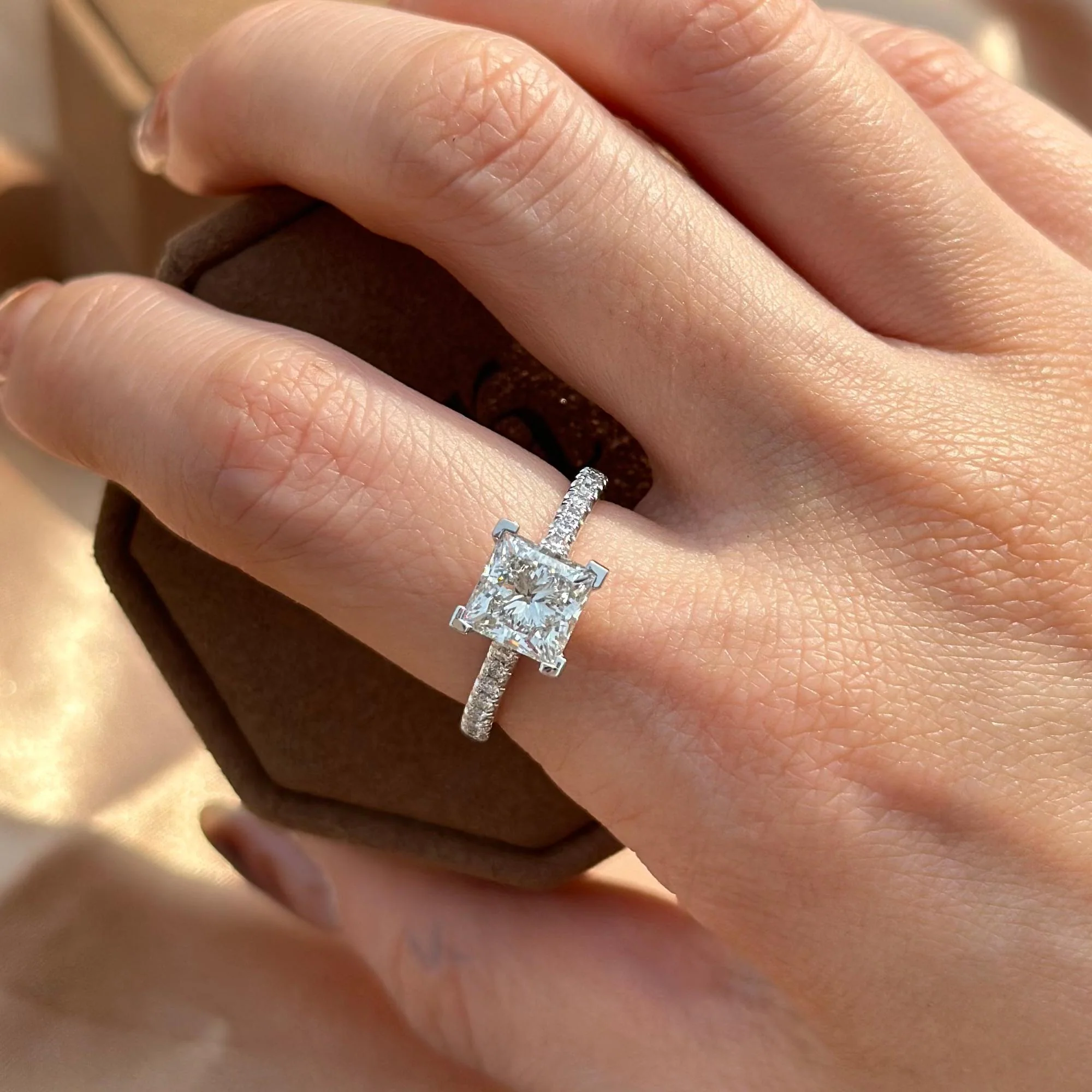 Heidi-Princess Cut Lab Grown Diamond Ring - Image 7
