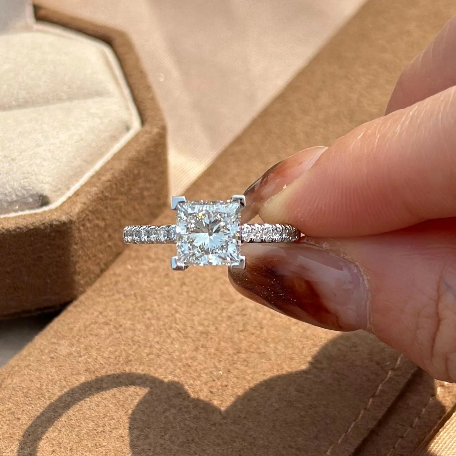 Heidi-Princess Cut Lab Grown Diamond Ring - Image 9