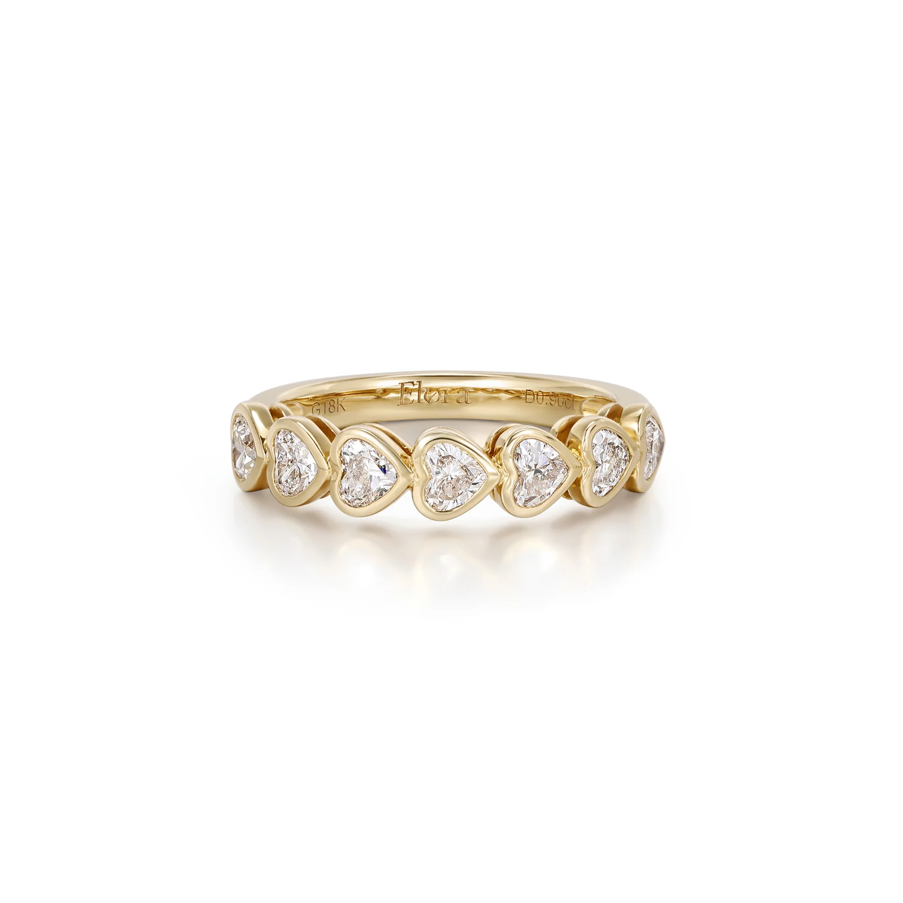 Hope-Heart Cut Diamond Eternity Band