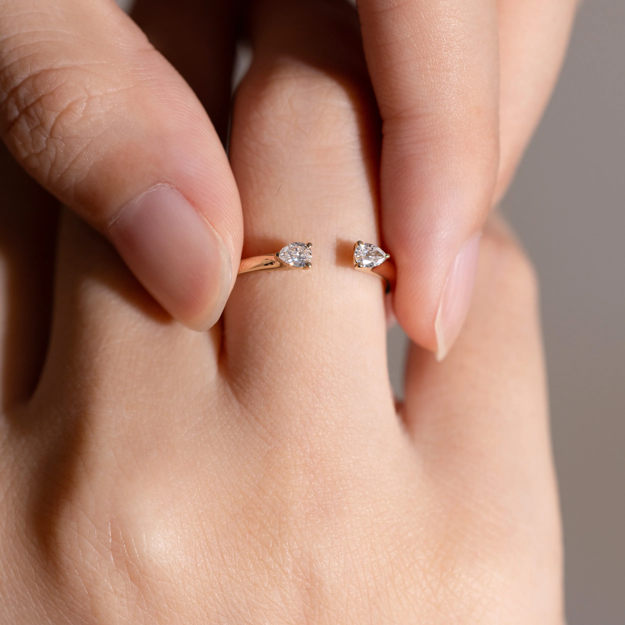 Ida-Pear Cut Lab Grown Diamond Ring - Image 6