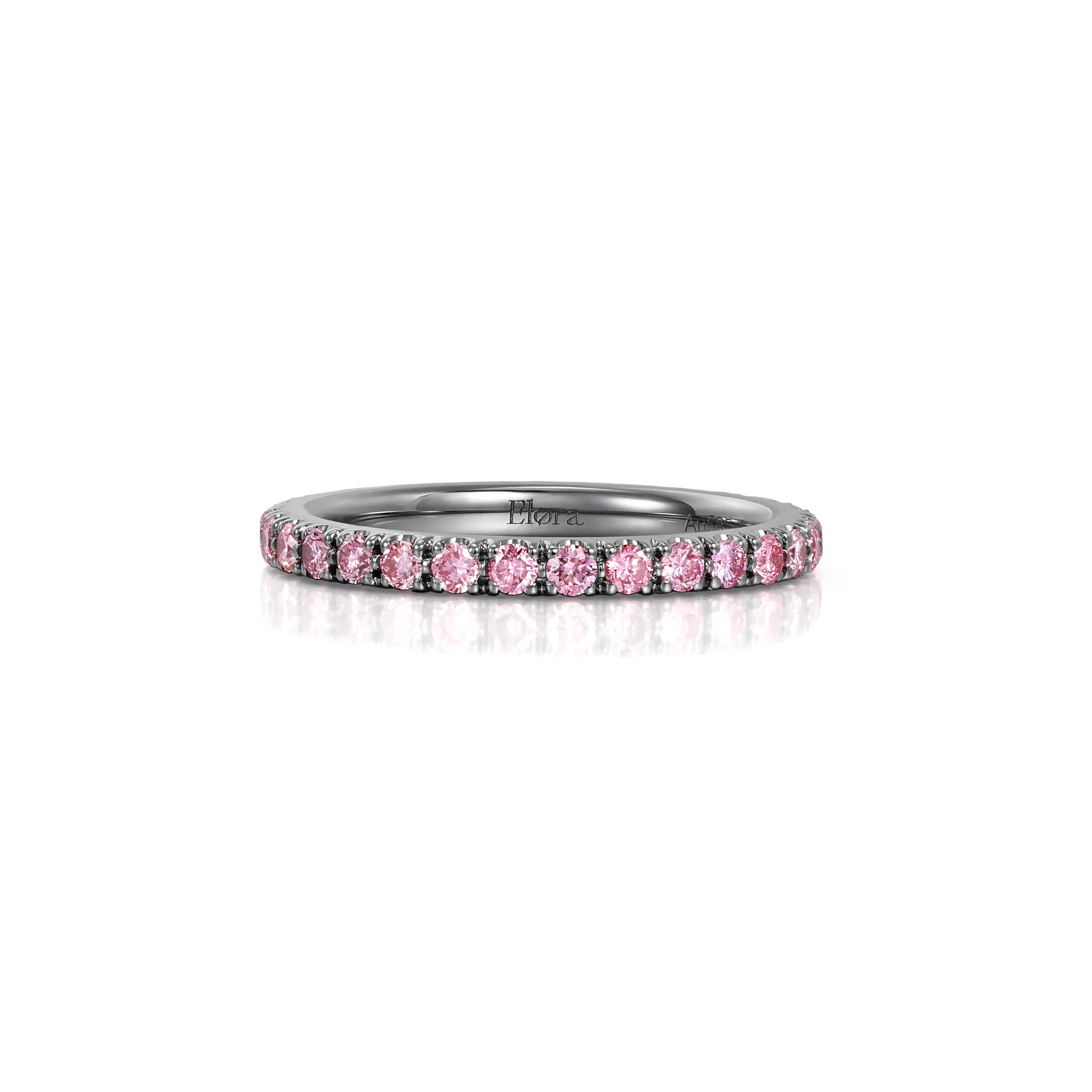 Irene-Round Cut Lab Grown Pink Diamond Ring