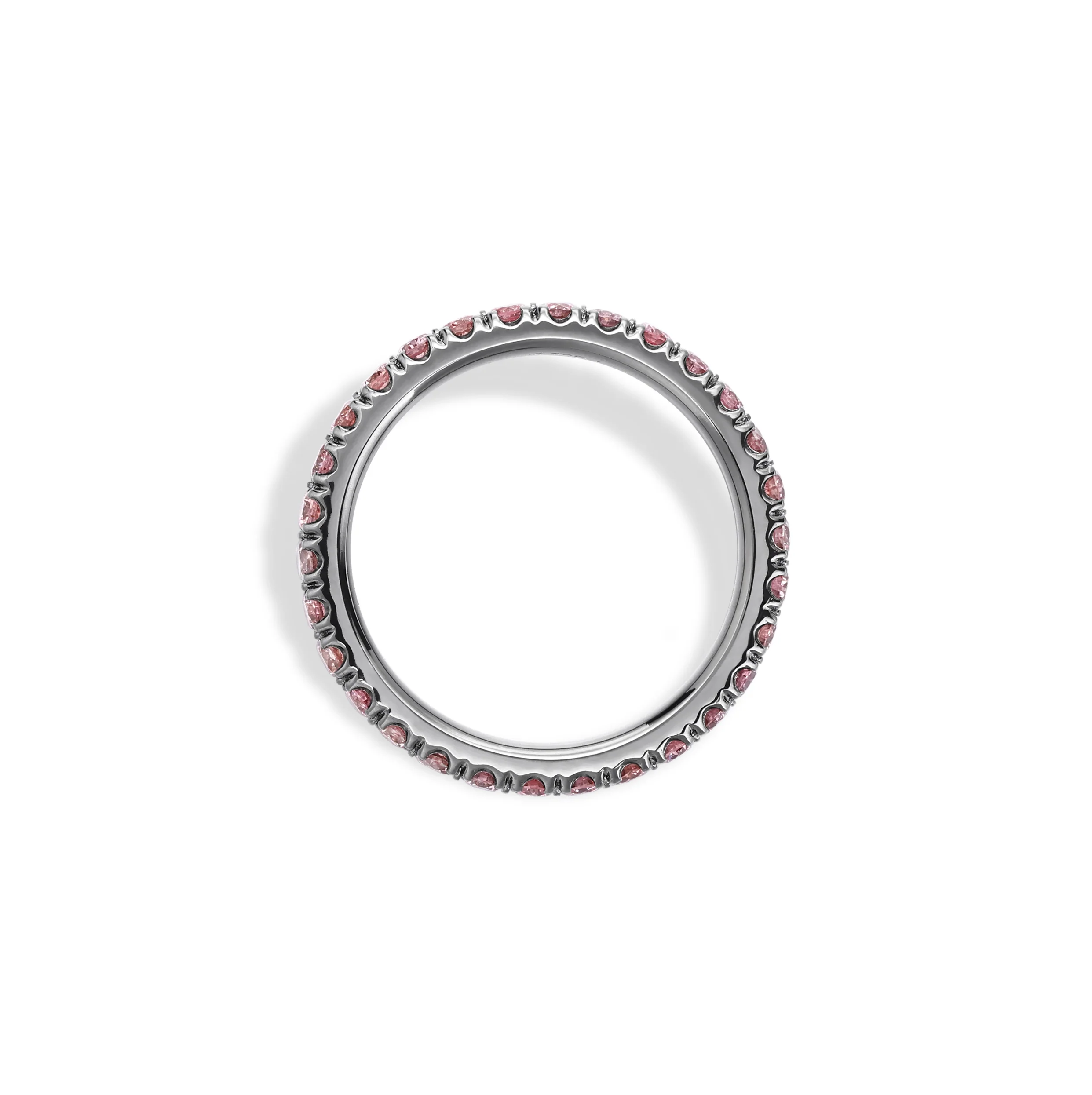 Irene-Round Cut Lab Grown Pink Diamond Ring - Image 2