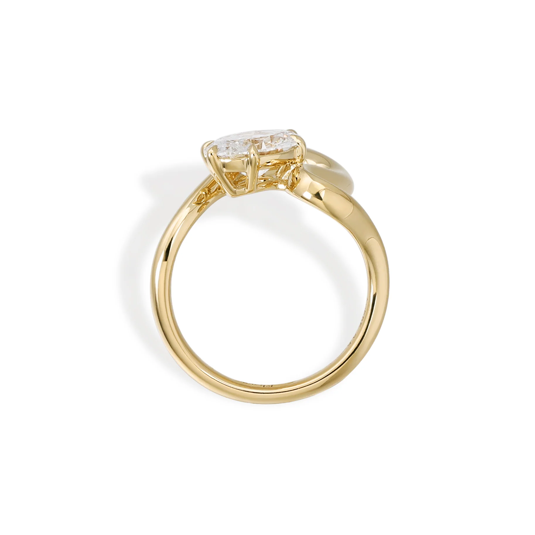 Iris-Oval Cut Lab Grown Diamond Ring - Image 2