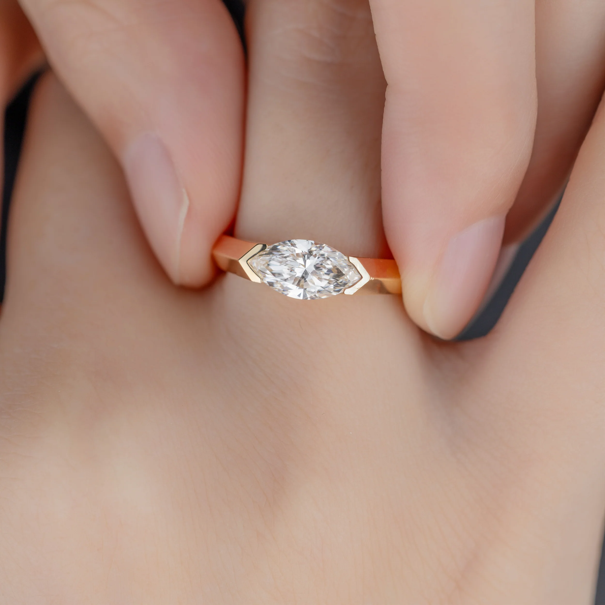 Josie-Marquise Cut Lab Grown Diamond Ring - Image 5