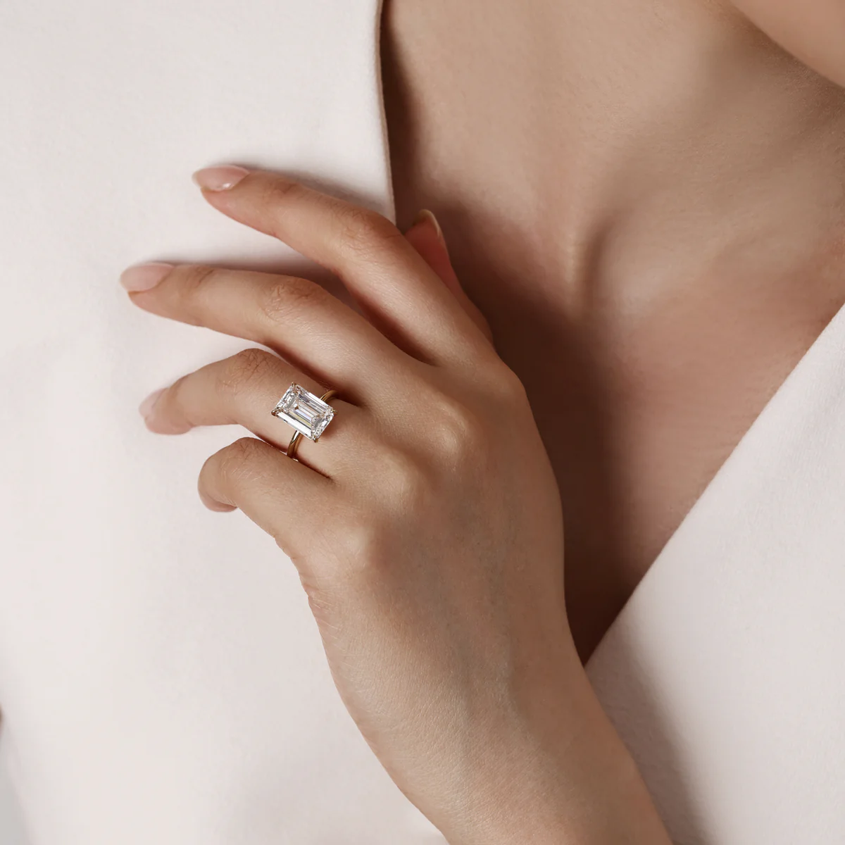 Jude-Emerald Cut Lab Grown Diamond Ring - Image 5