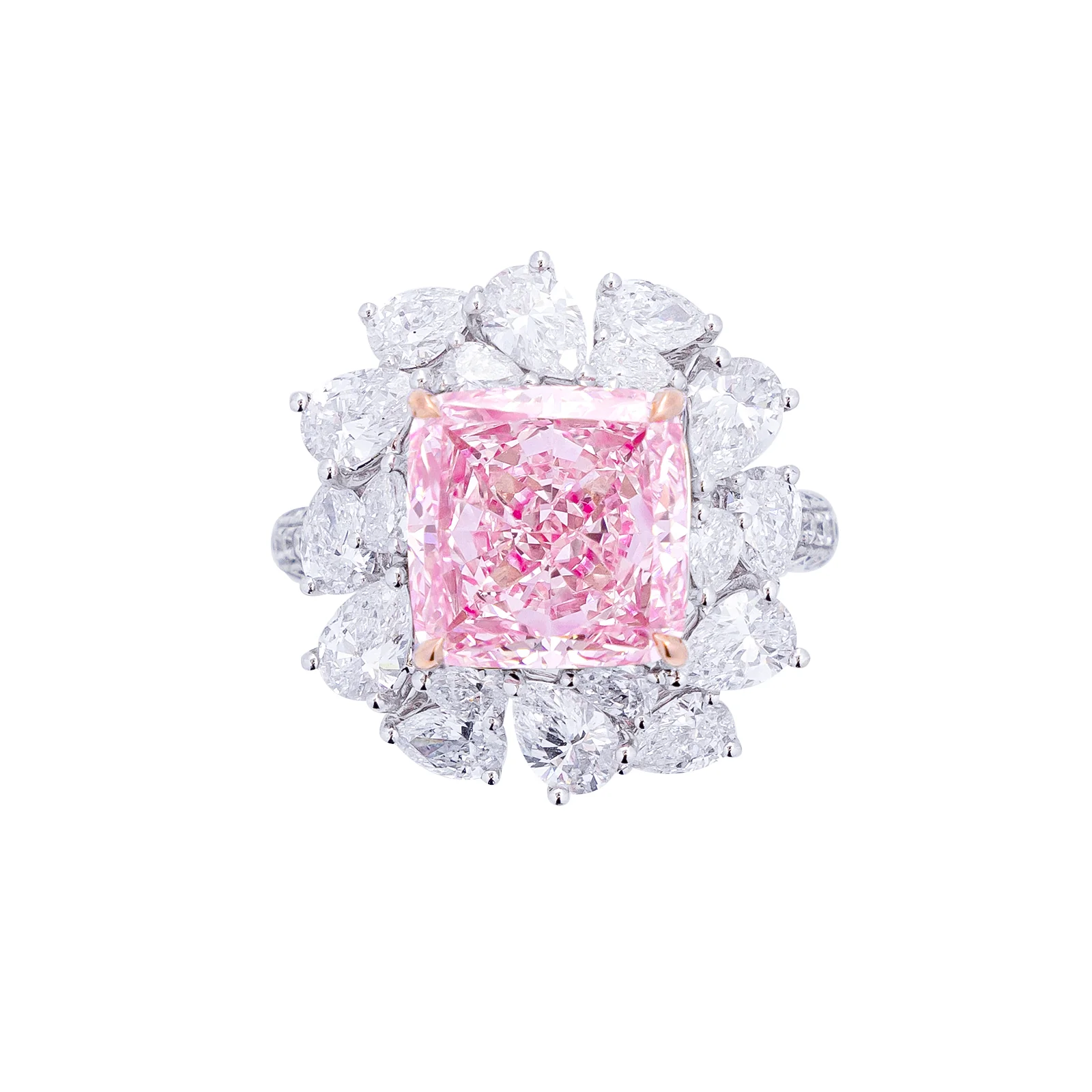Juliette - Cushion Cut Pink Diamond Ring