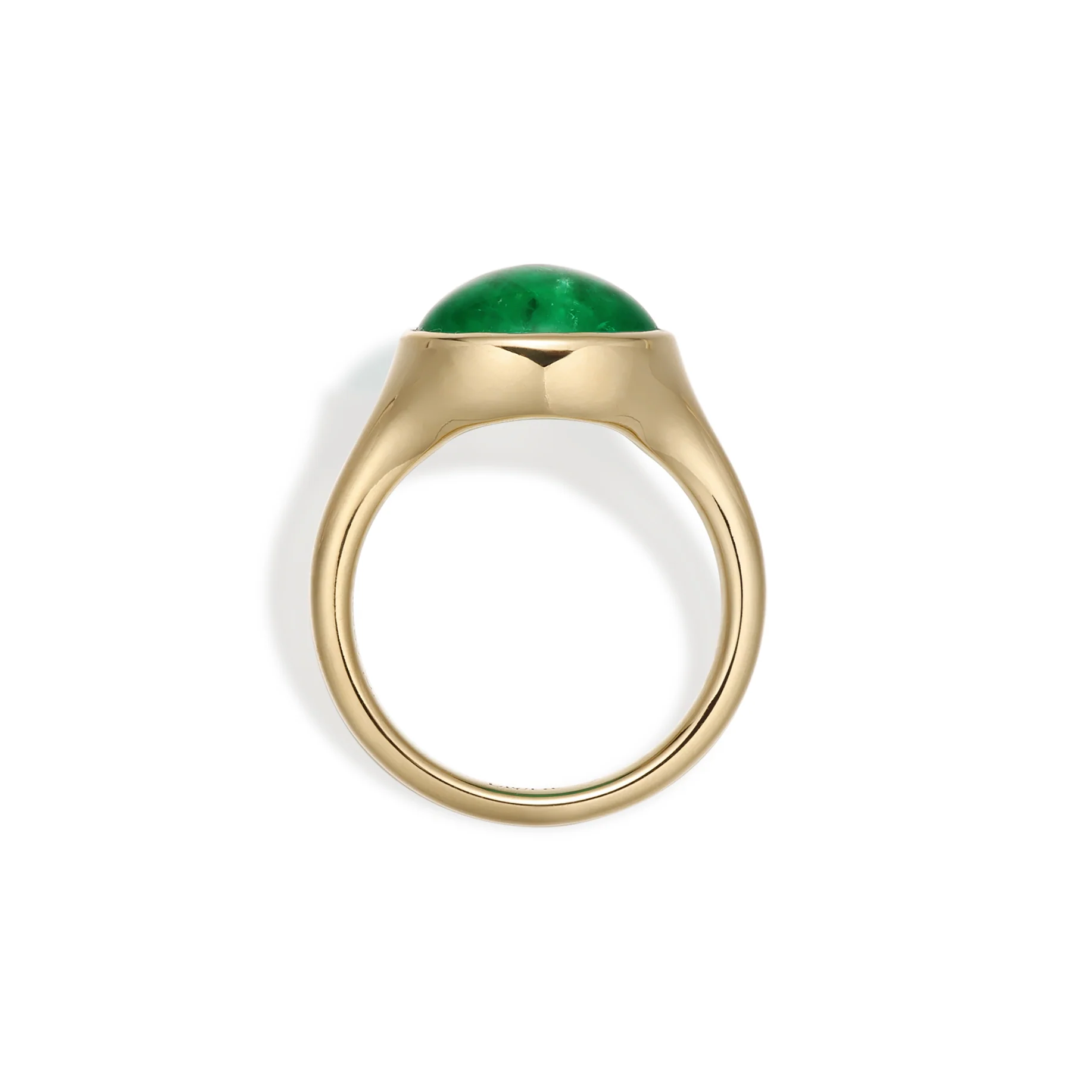 Juno-Oval Cut Lab Grown Emerald Gemstone Ring - Image 3