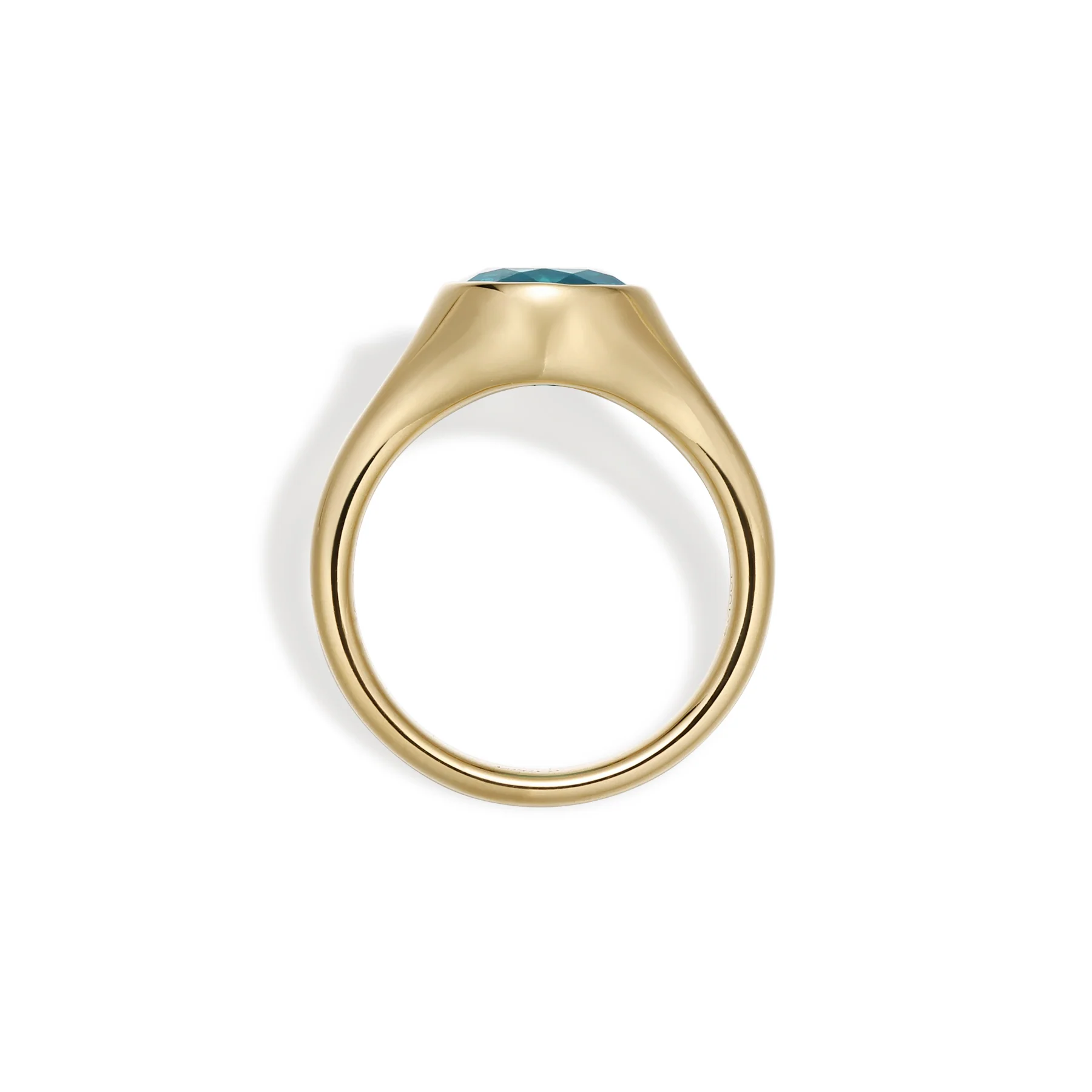 Juno-Oval Cut Lab Grown Paraiba Gemstone Ring - Image 3