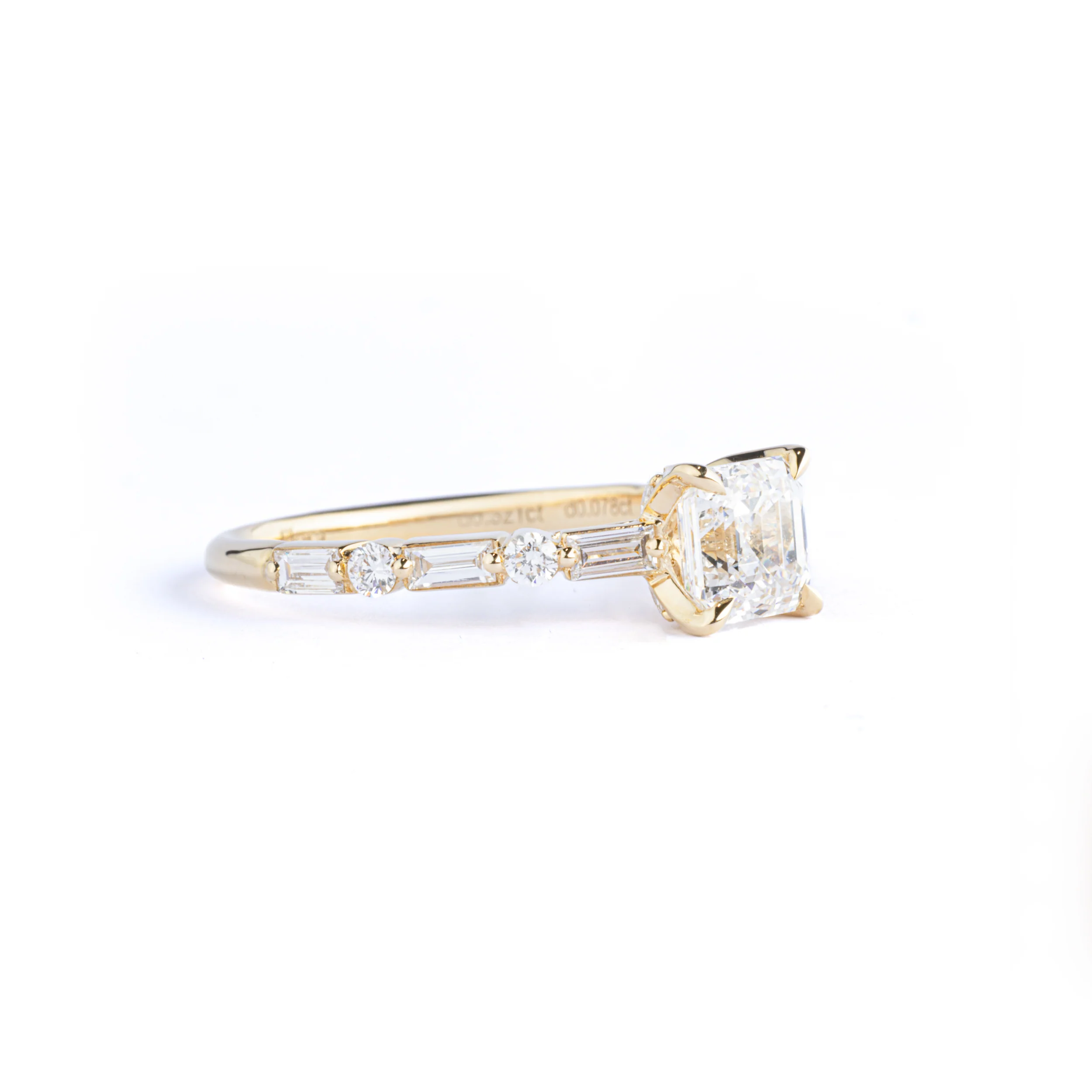 Keisha-Asscher Cut Lab Grown Diamond Ring - Image 3