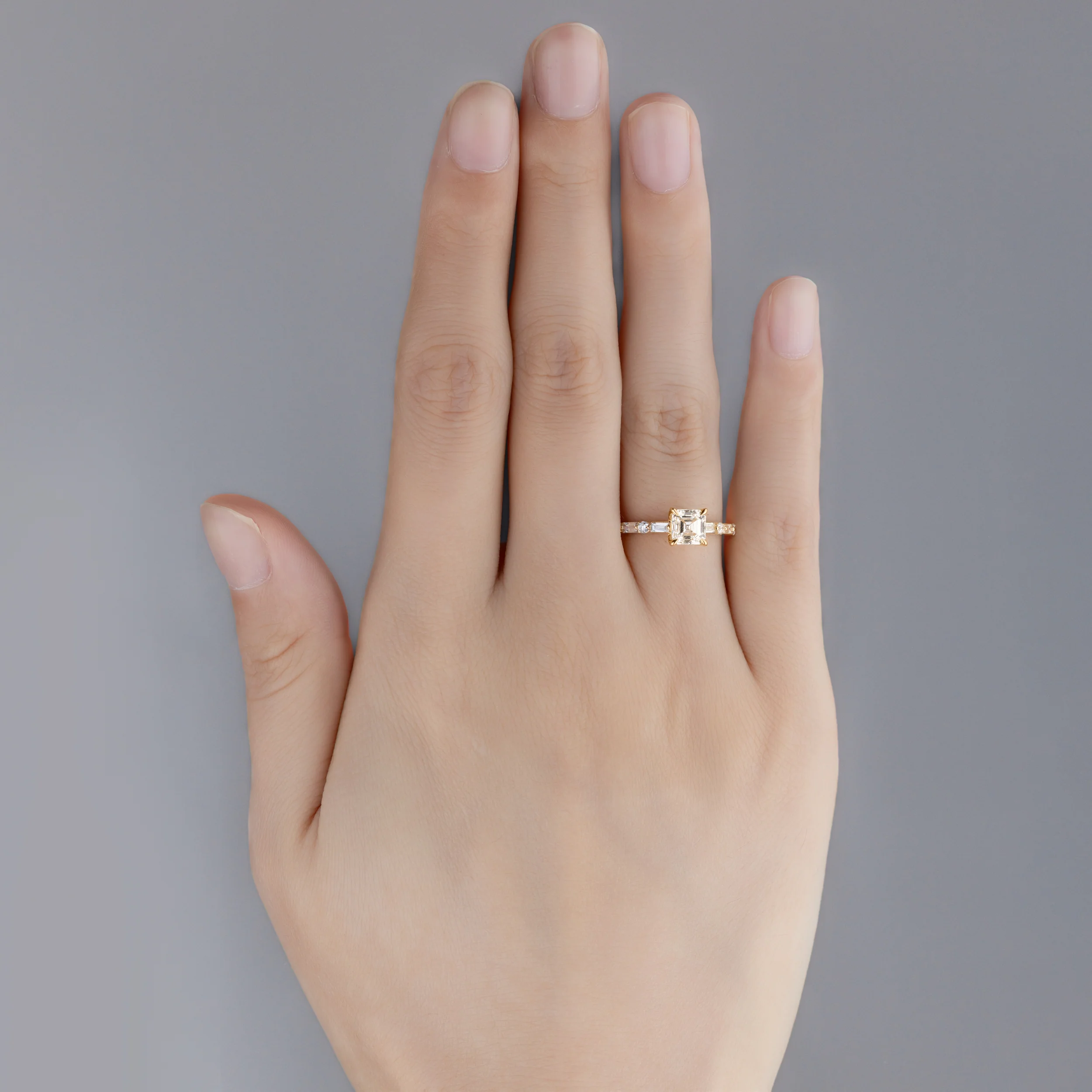 Keisha-Asscher Cut Lab Grown Diamond Ring - Image 7