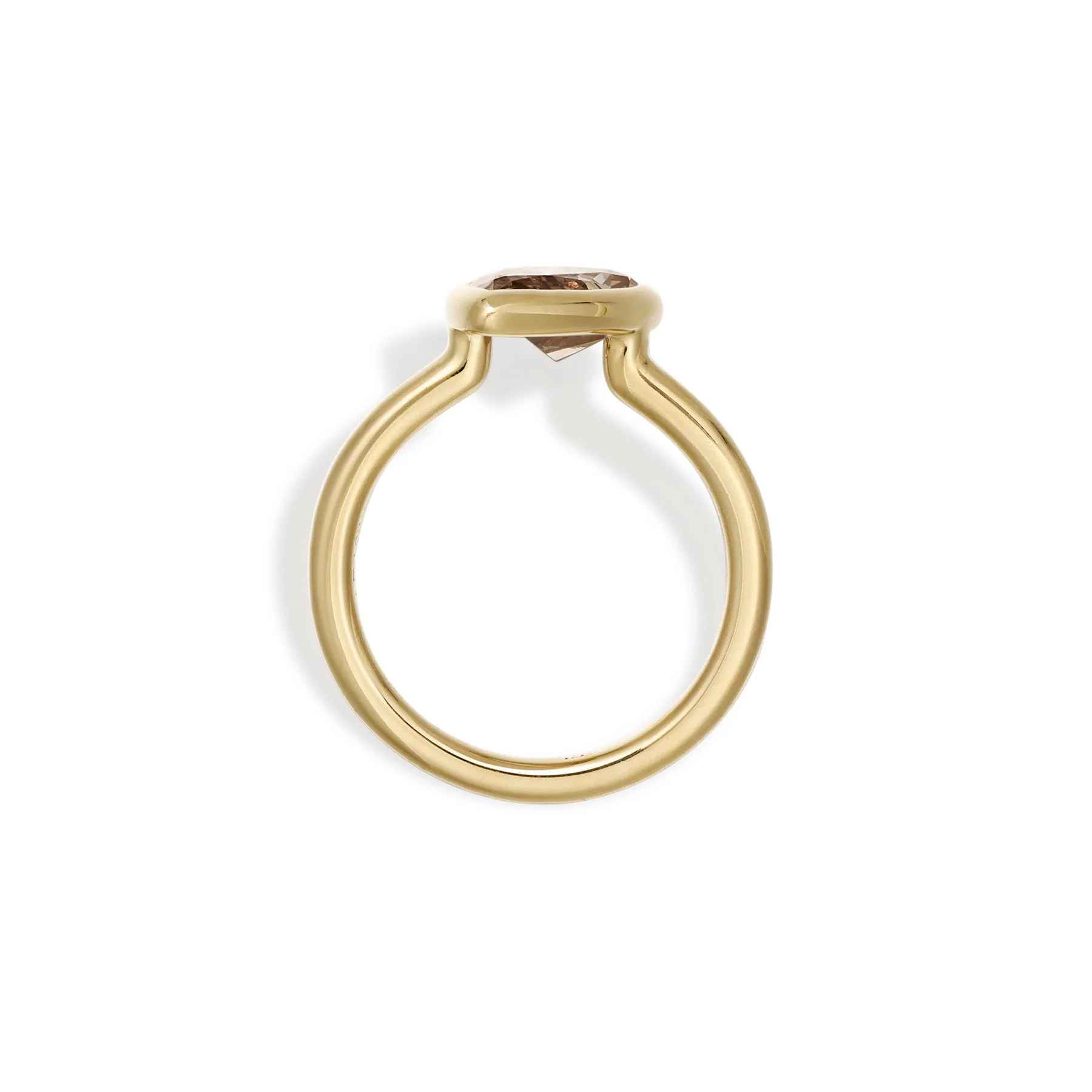 Kira-Champagne Pear Lab Grown Diamond Engagement Ring - Image 3
