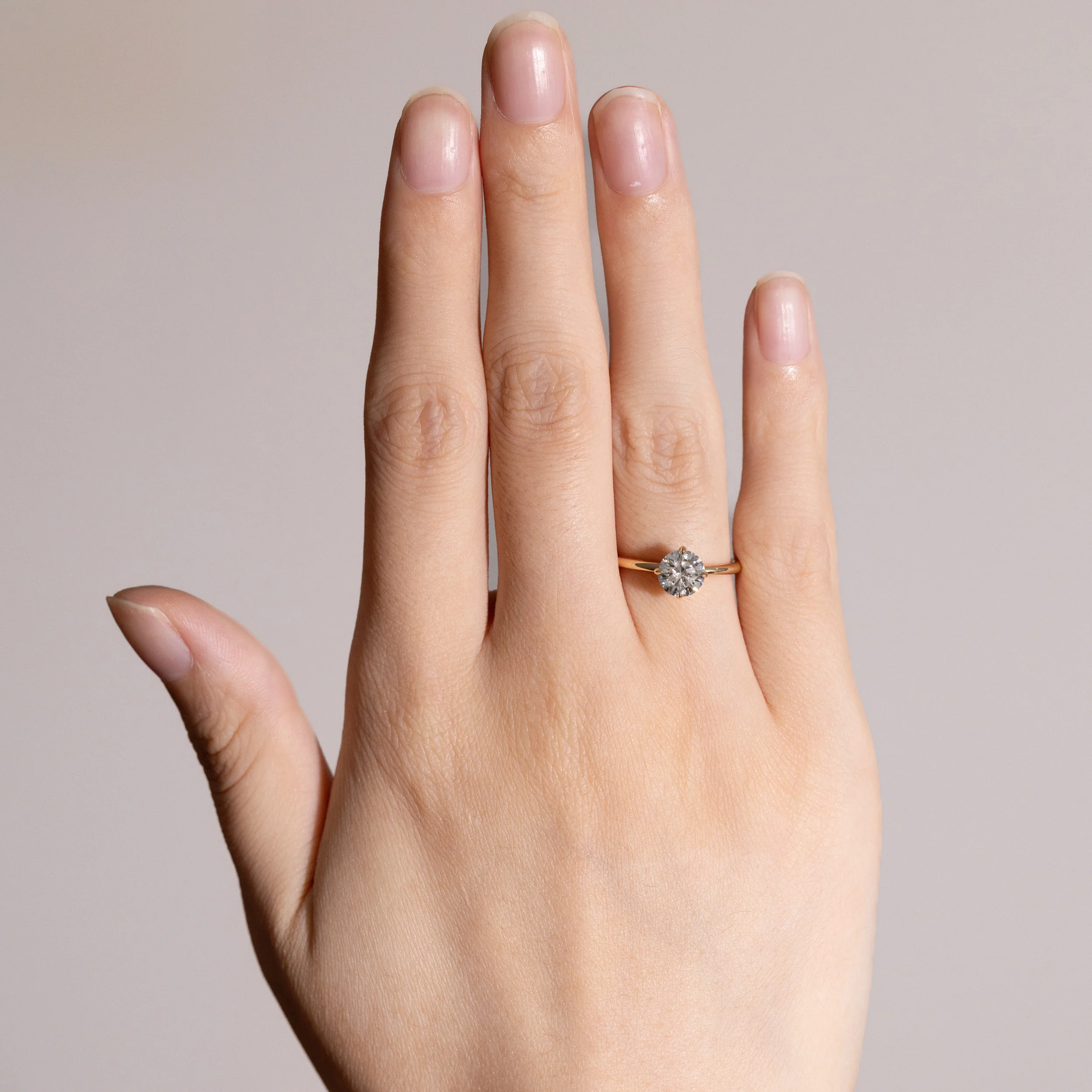 Layla-Round Cut Lab Grown Diamond Ring - Image 5