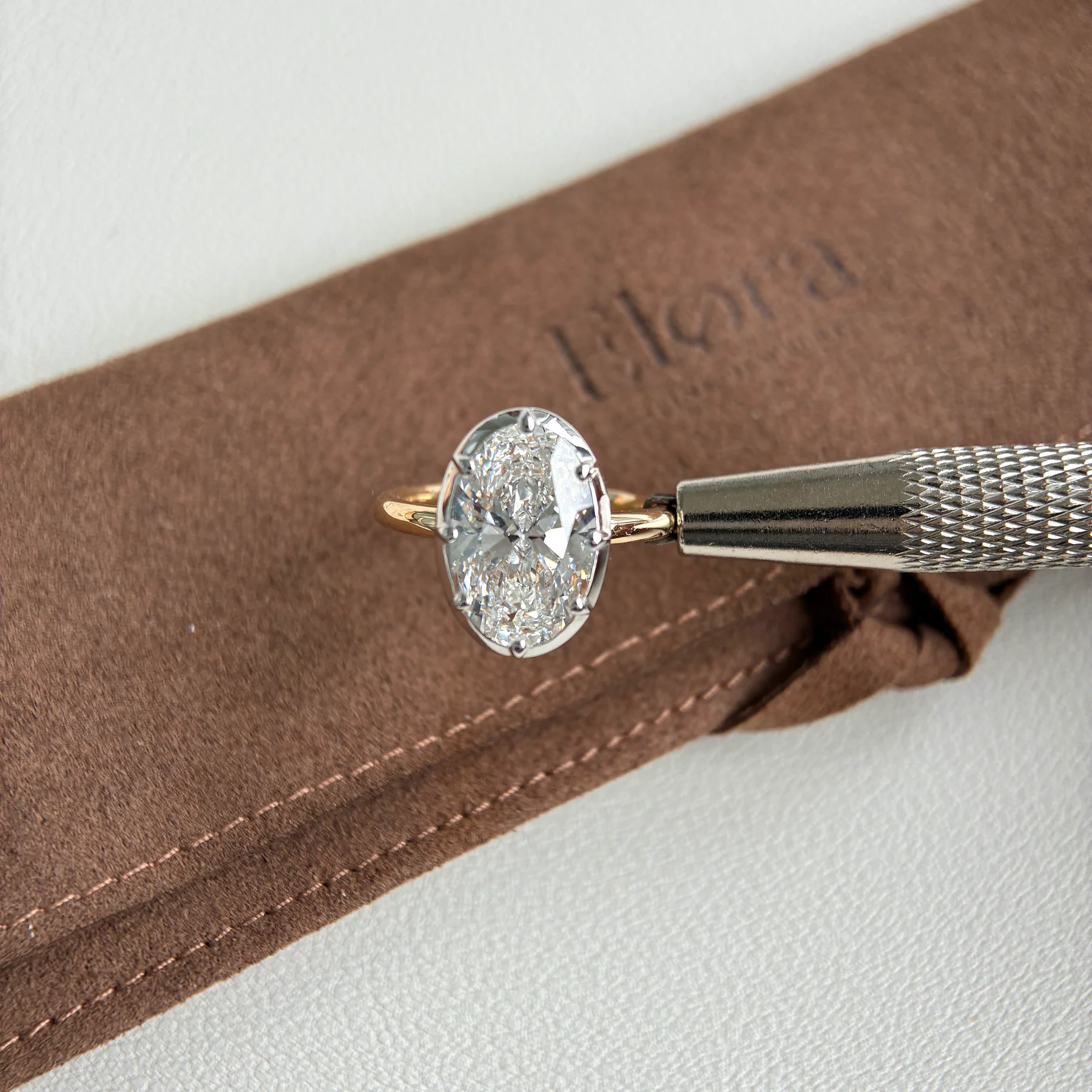 Lena-4.08ct Oval Cut Lab Grown Diamond Engagement Ring