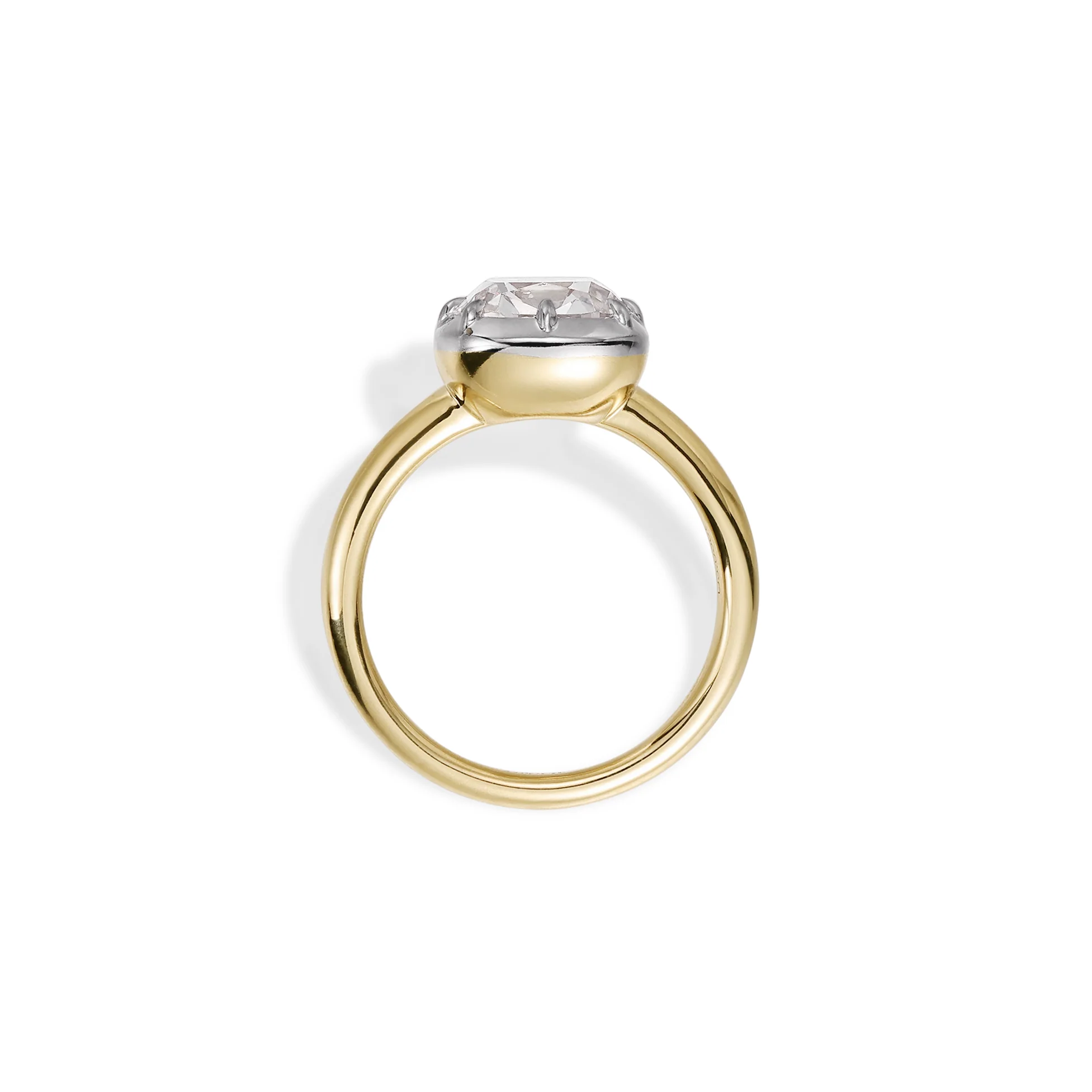 Lena-Old Mine Cushion Cut Lab Grown Diamond Engagement Ring - Image 2