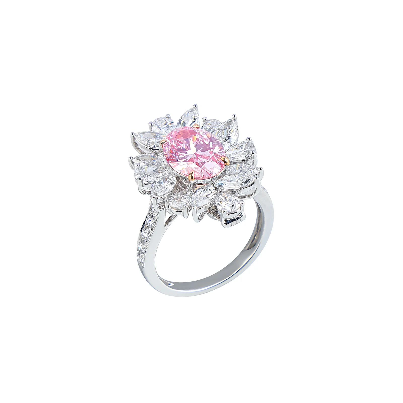Liliana - Oval Cut Pink Diamond Ring - Image 2