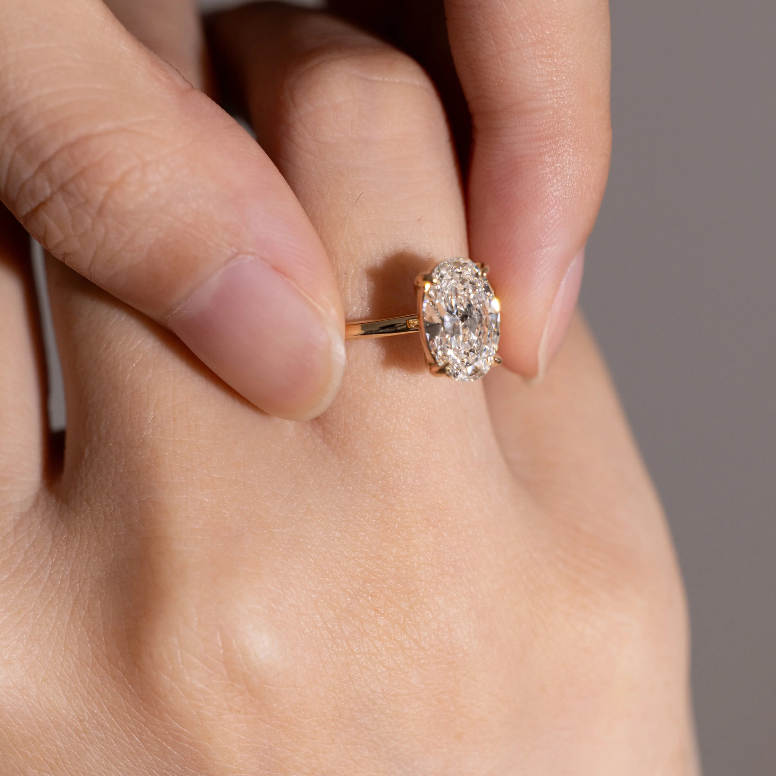 Luna-Oval Cut Lab Grown Diamond Ring - Image 5