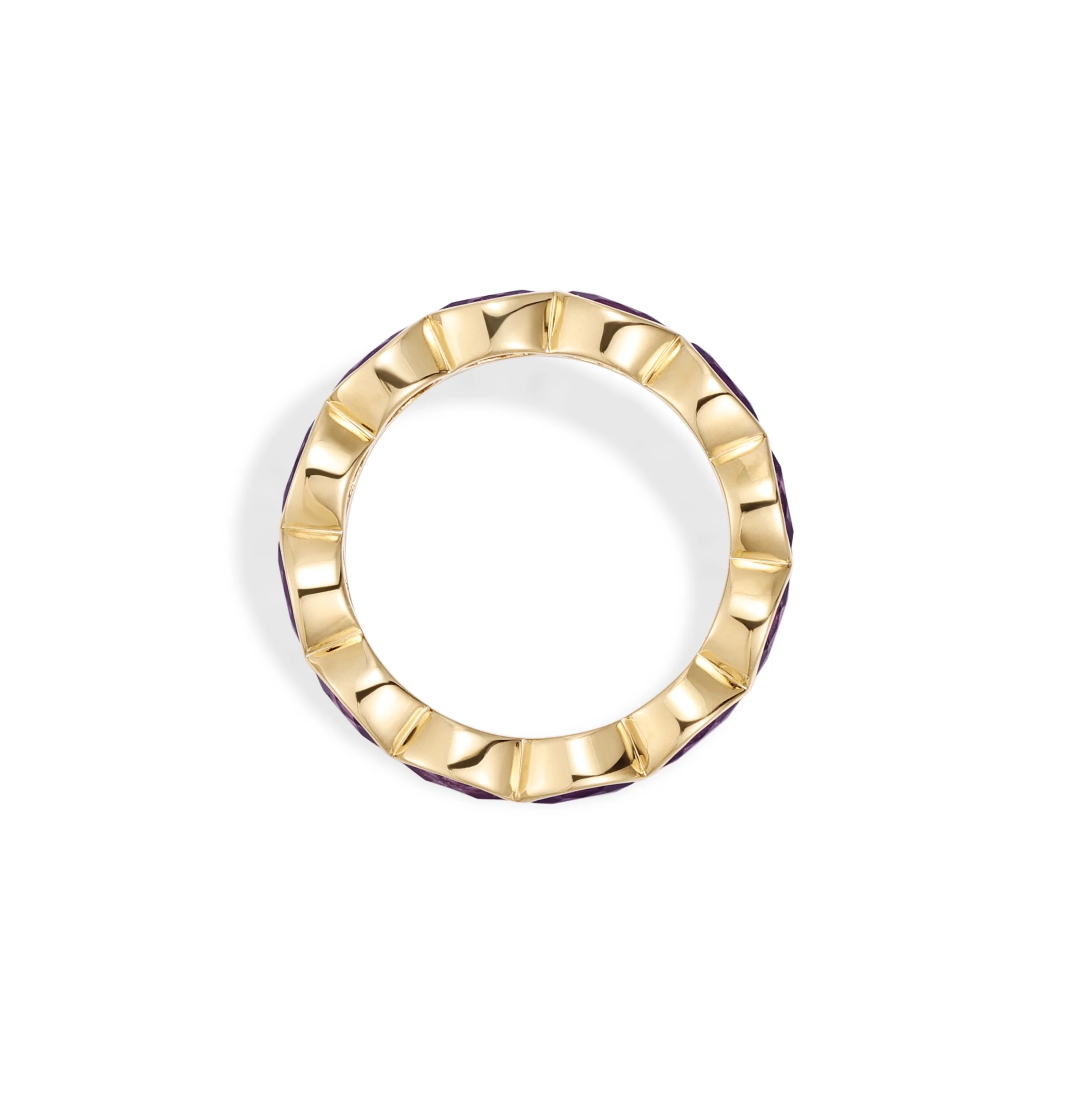 Marquise Cut Amethyst Gemstone Eternity Ring - Image 3