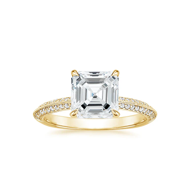 Noor - Asscher cut Lab Grown Diamond Ring - Image 2
