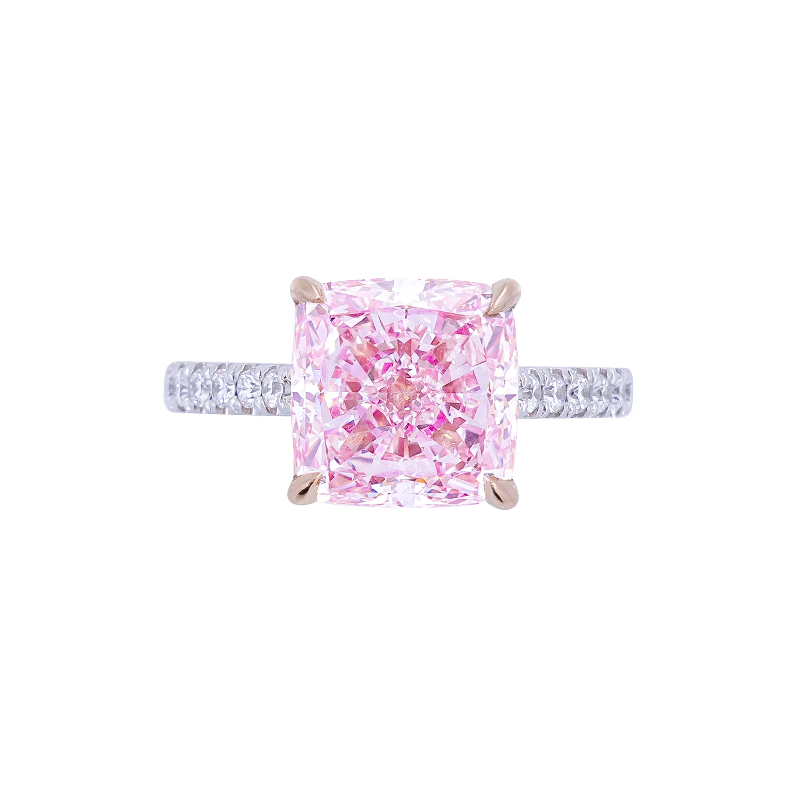 Nora - Cushion Cut Pink Diamond Ring