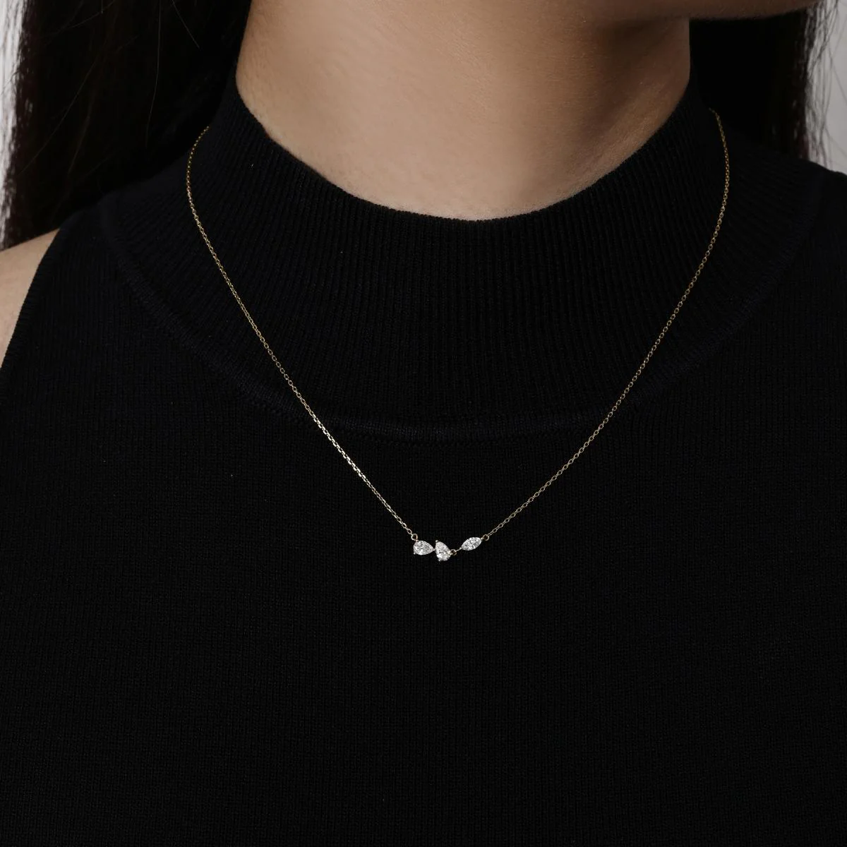 Orla-Trio Diamond Necklace - Image 3