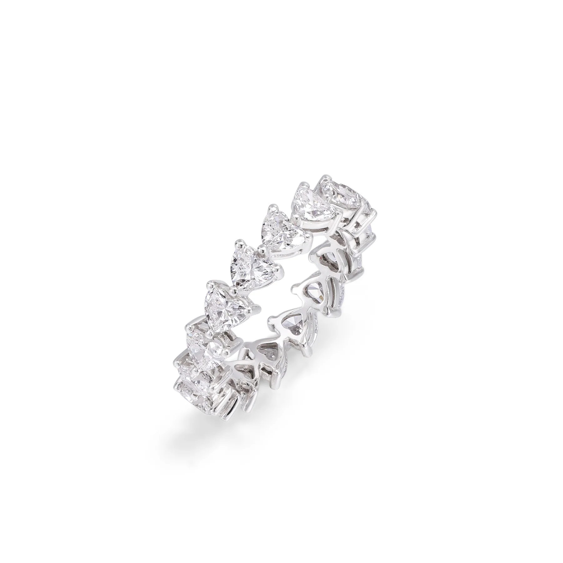 Paisley-Heart Cut Diamond Eternity Band - Image 3