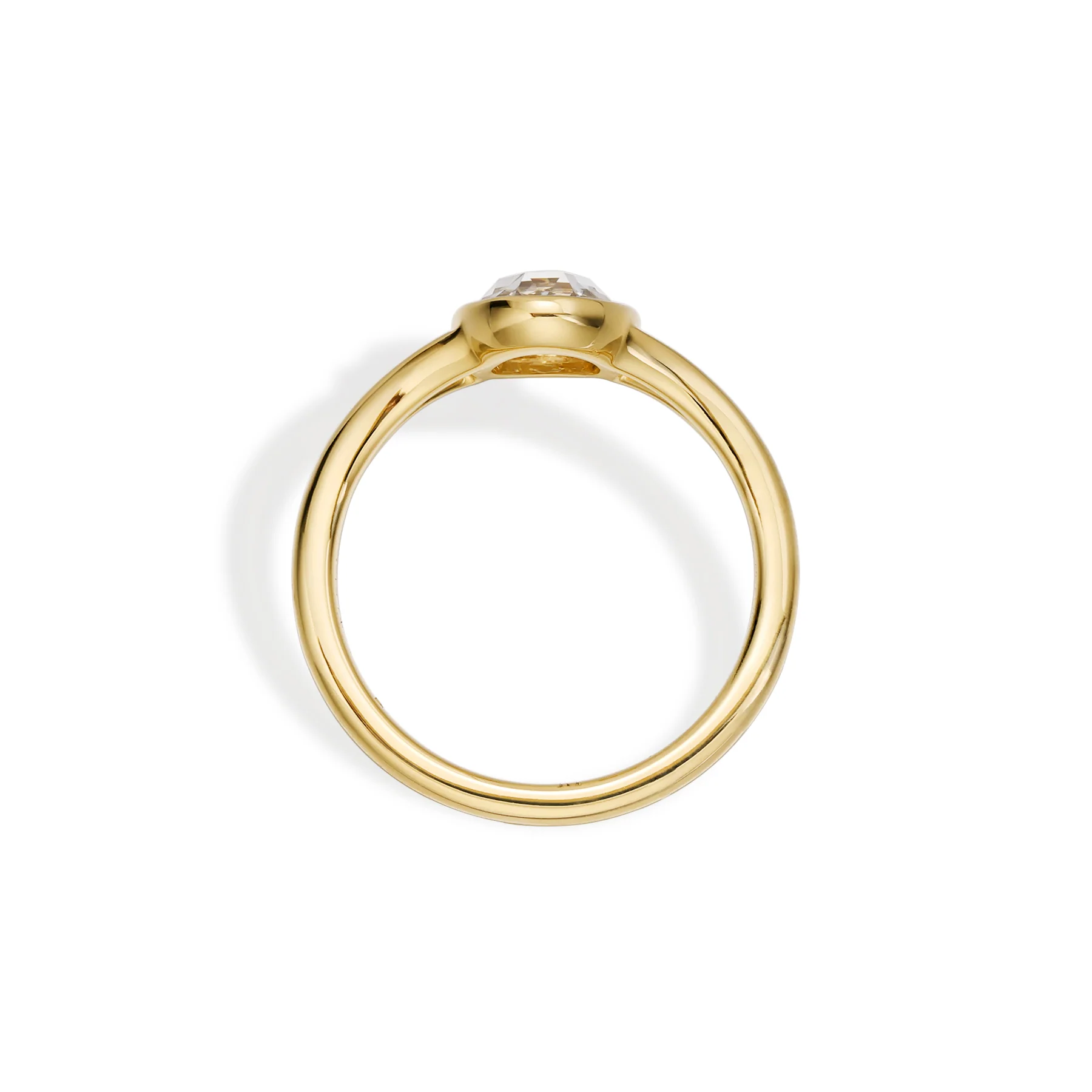 Penelope-Oval Rose Cut Lab Grown Diamond Engagement Ring - Image 2