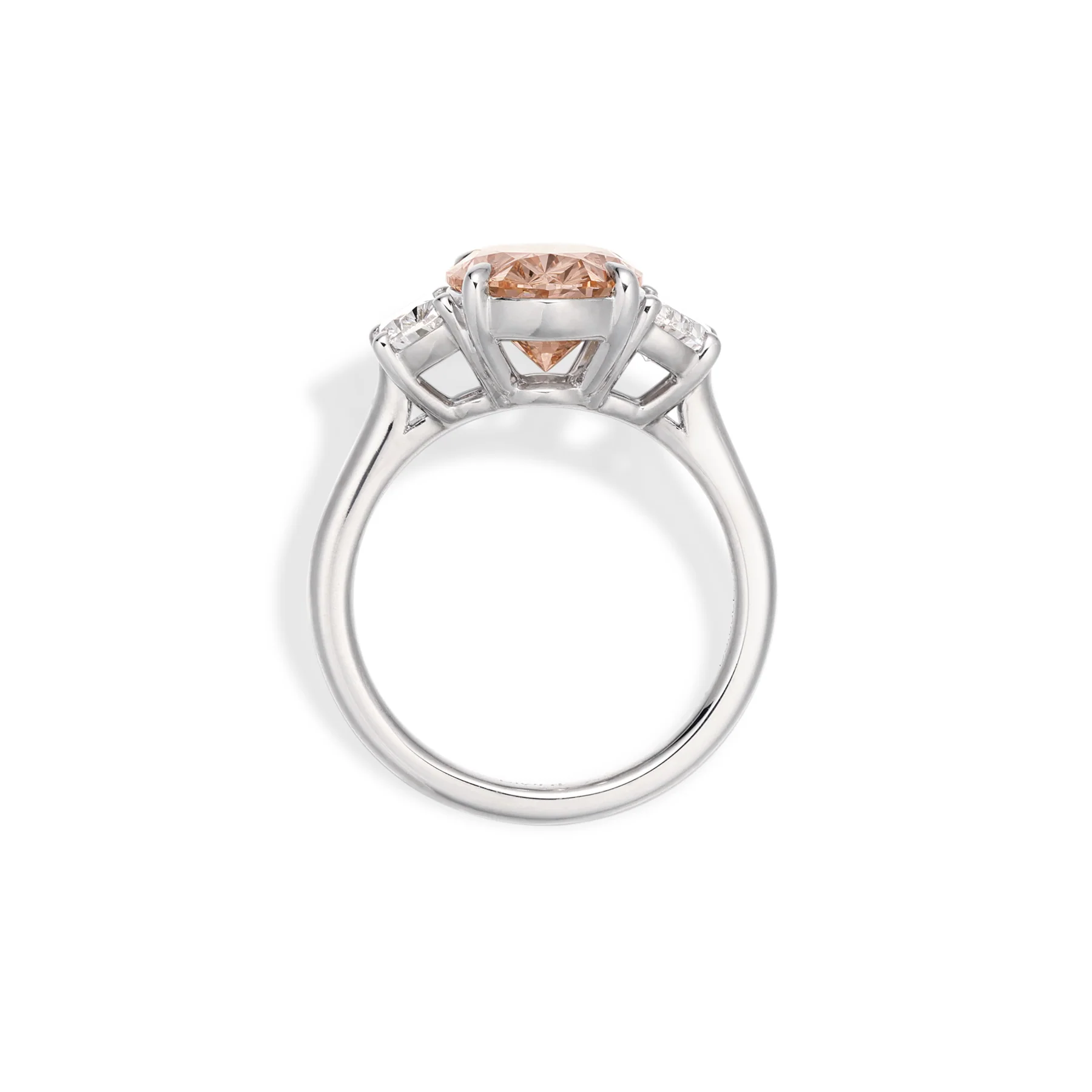 Phoebe-Pink Oval Lab Grown Diamond Engagement Ring - Image 3
