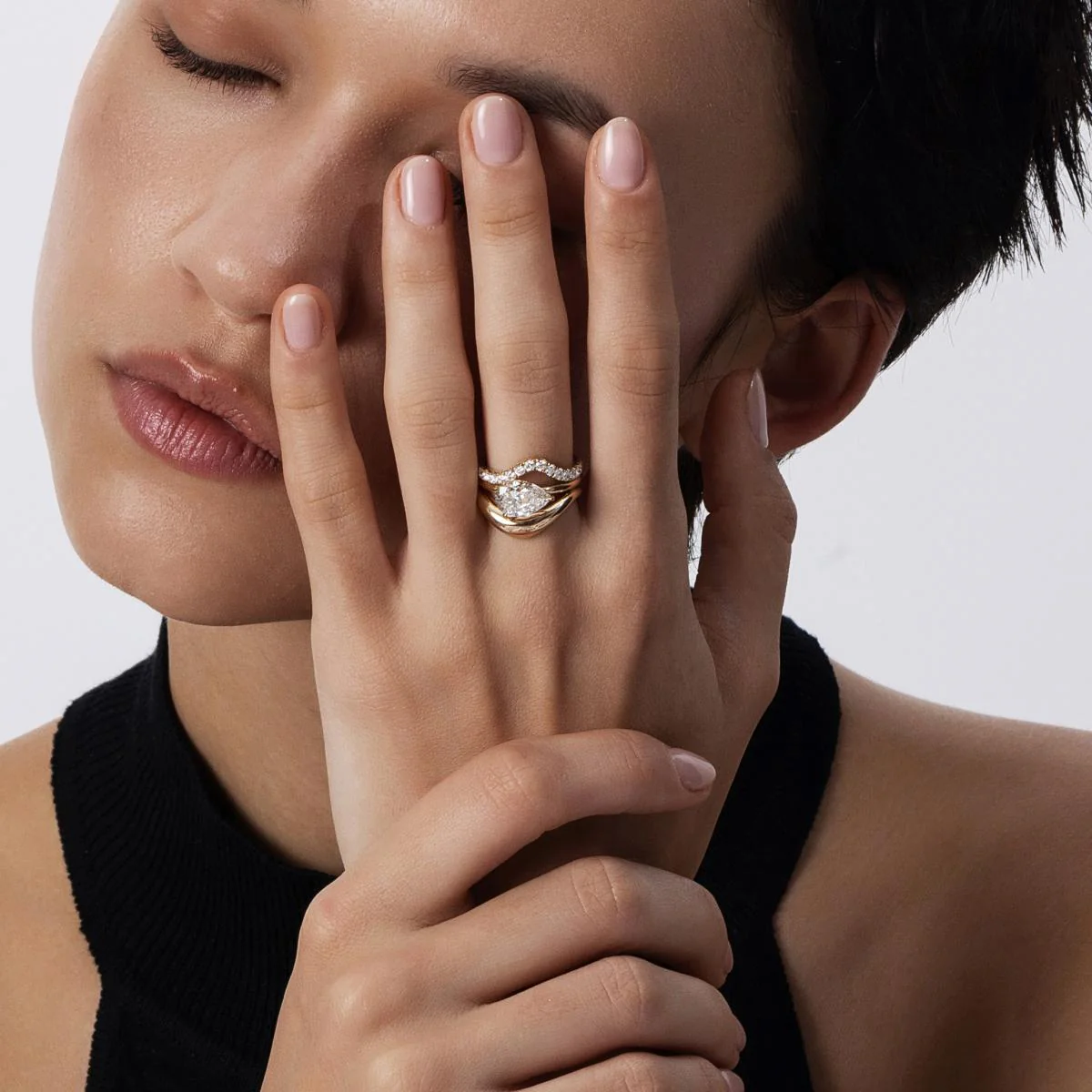 Quinn-Pear Cut Lab Grown Diamond Ring - Image 4