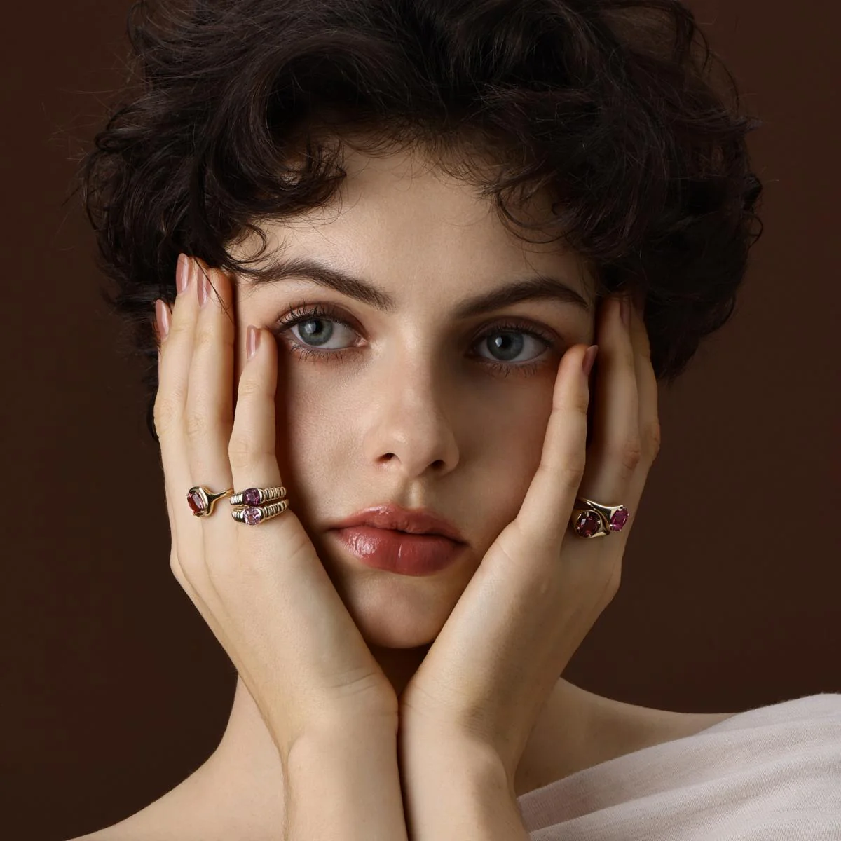 Raelynn-Cushion Cut Purple Spinel Gemstone Ring - Image 5