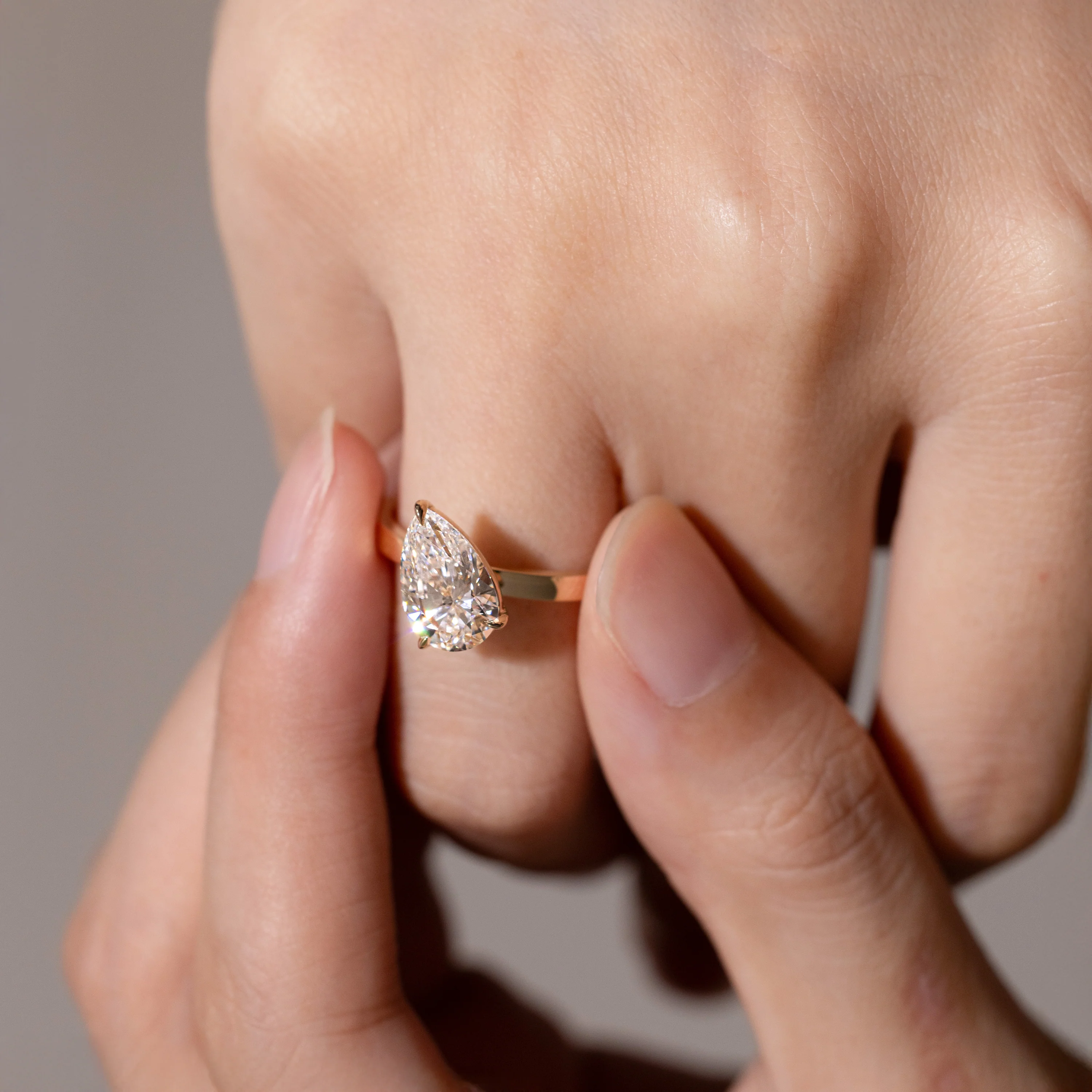 Remi-Pear Cut Lab Grown Diamond Ring - Image 6