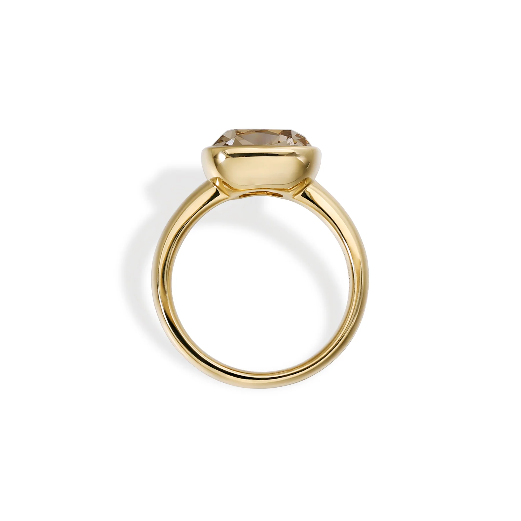 Riley-Champagne Old Mine Cushion Lab Grown Diamond Ring - Image 2