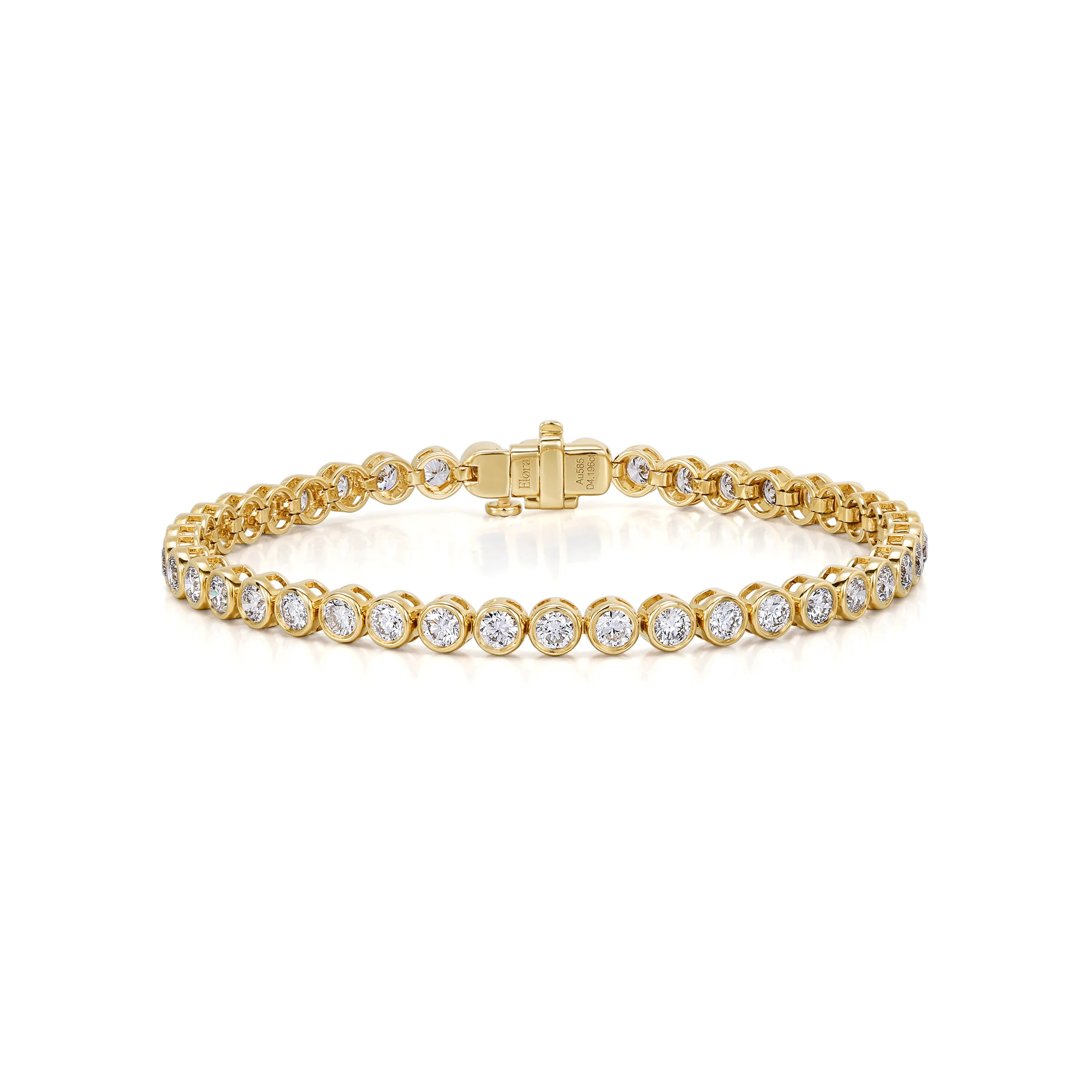Round Cut Lab Grown Diamond Bubble Tennis Bracelet - Image 3