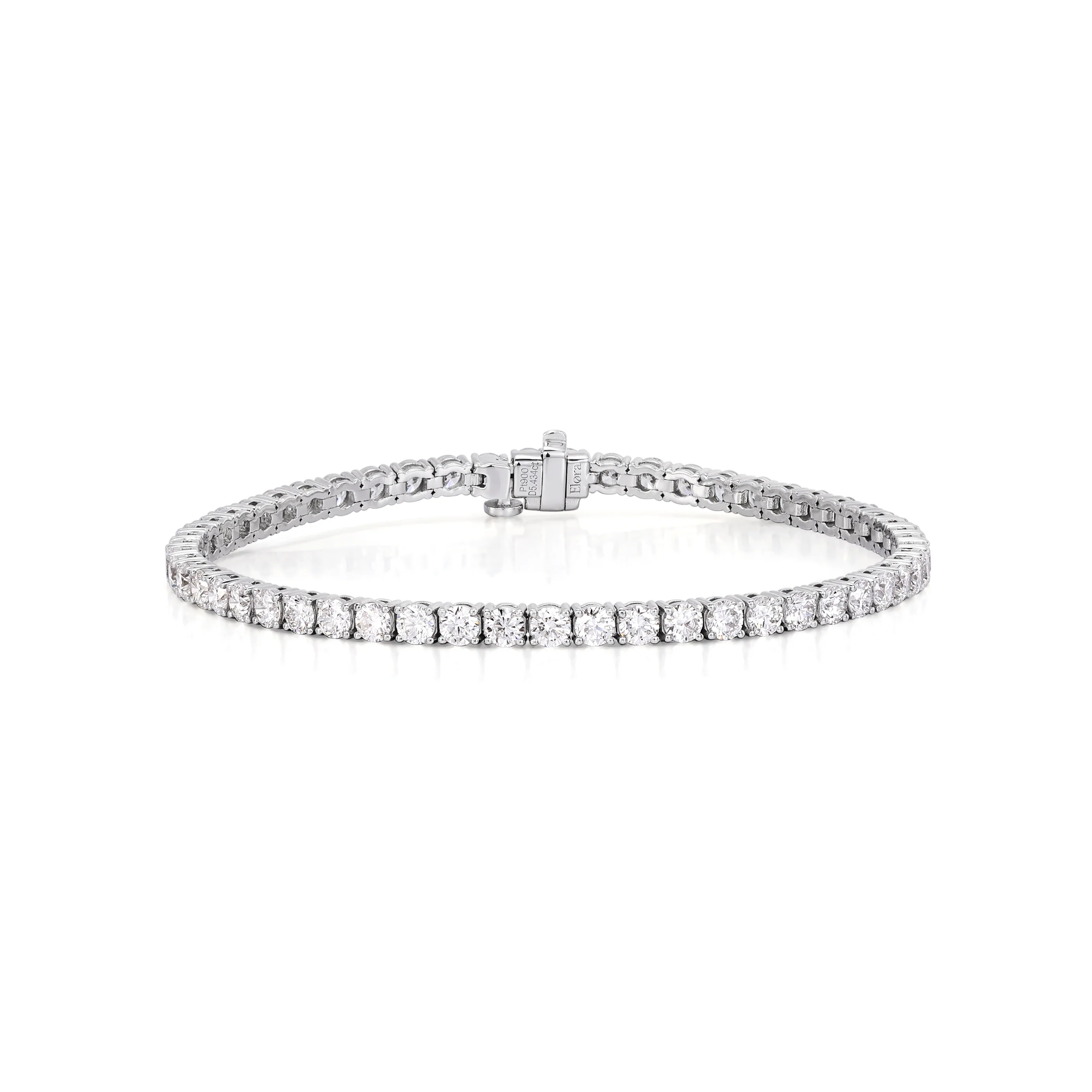 Round Cut Lab Grown Diamond Tennis Bracelet - Image 3