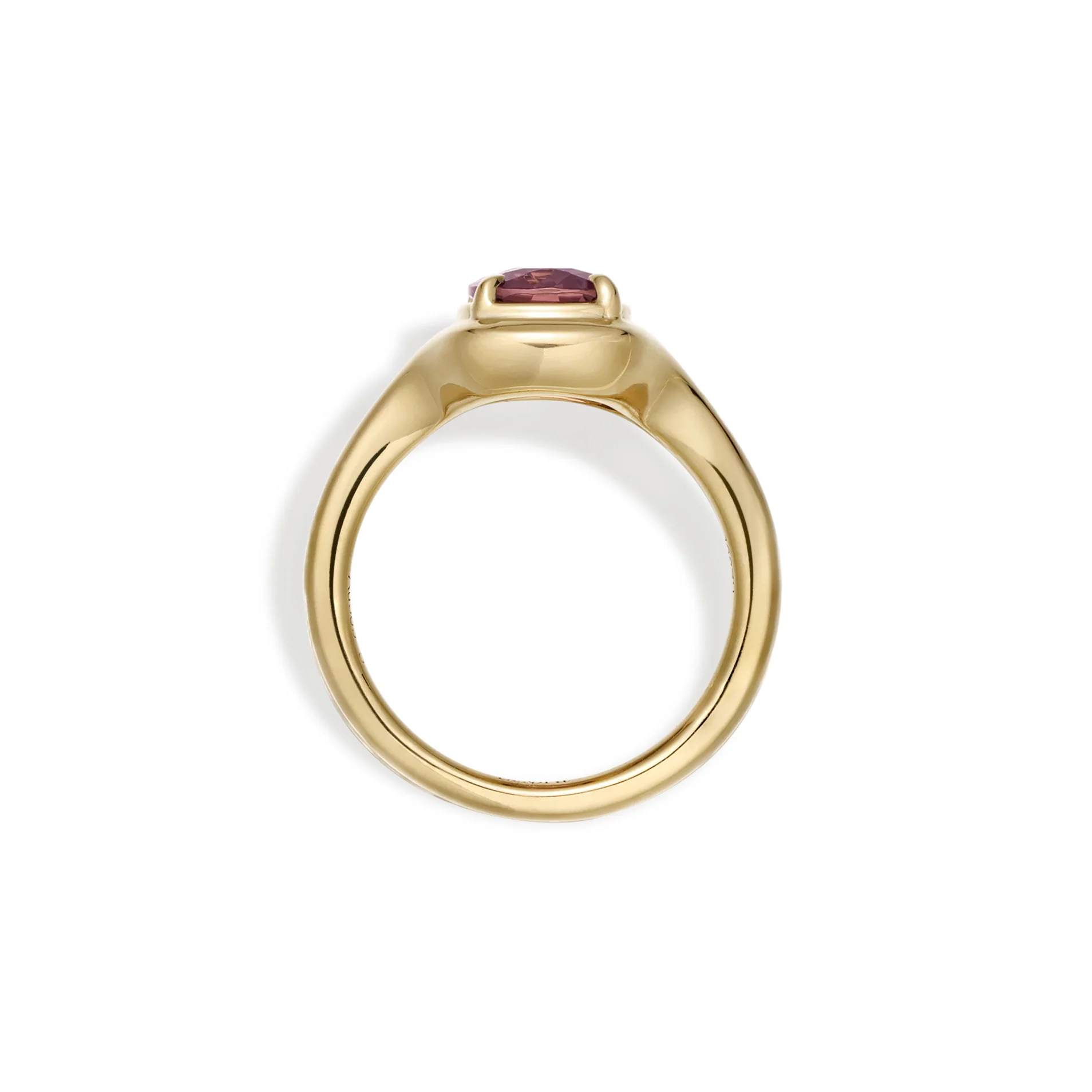 Ellie-Cushion Cut Light Pink Tourmaline Gemstone Ring - Image 3