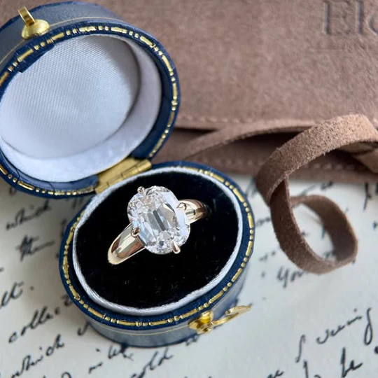 Sintra-Old Mine Cut Lab Grown Diamond Engagement Ring - Image 3