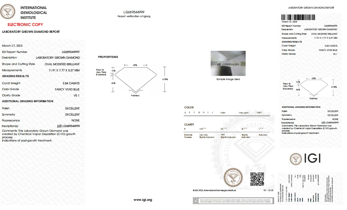 Skye-Blue Oval Lab Grown Diamond Engagement Ring - Image 3