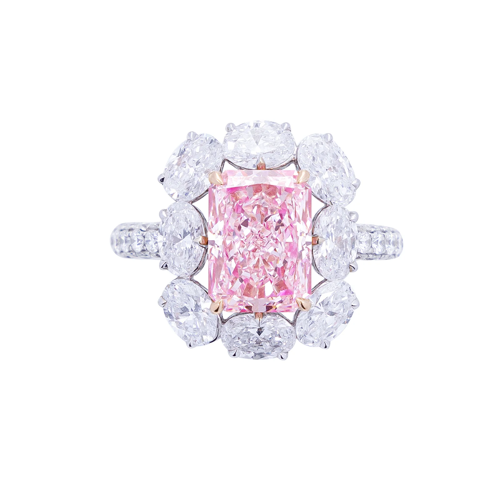 Stella - Radiant Cut Pink Diamond Ring