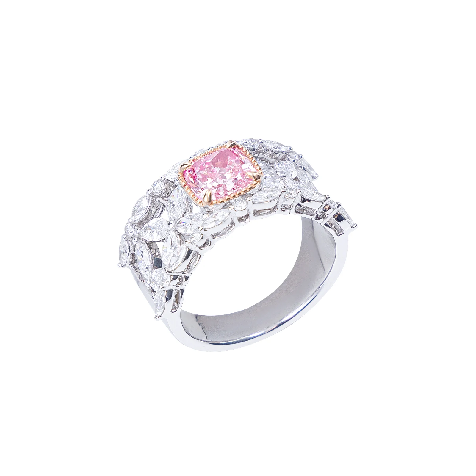 Summer - Cushion Cut Pink Diamond Ring - Image 3