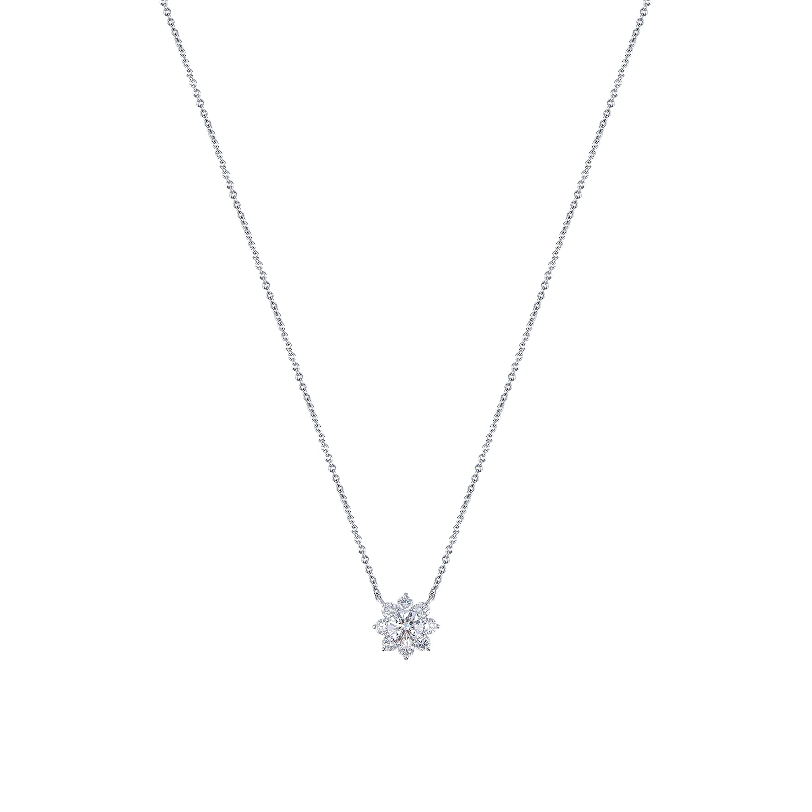 Radiant Snowflake Diamond Necklace - Image 3